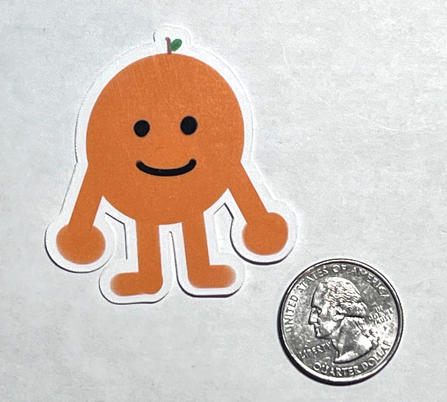 Mr. Orange Cartoon Orange Vinyl Sticker image 2