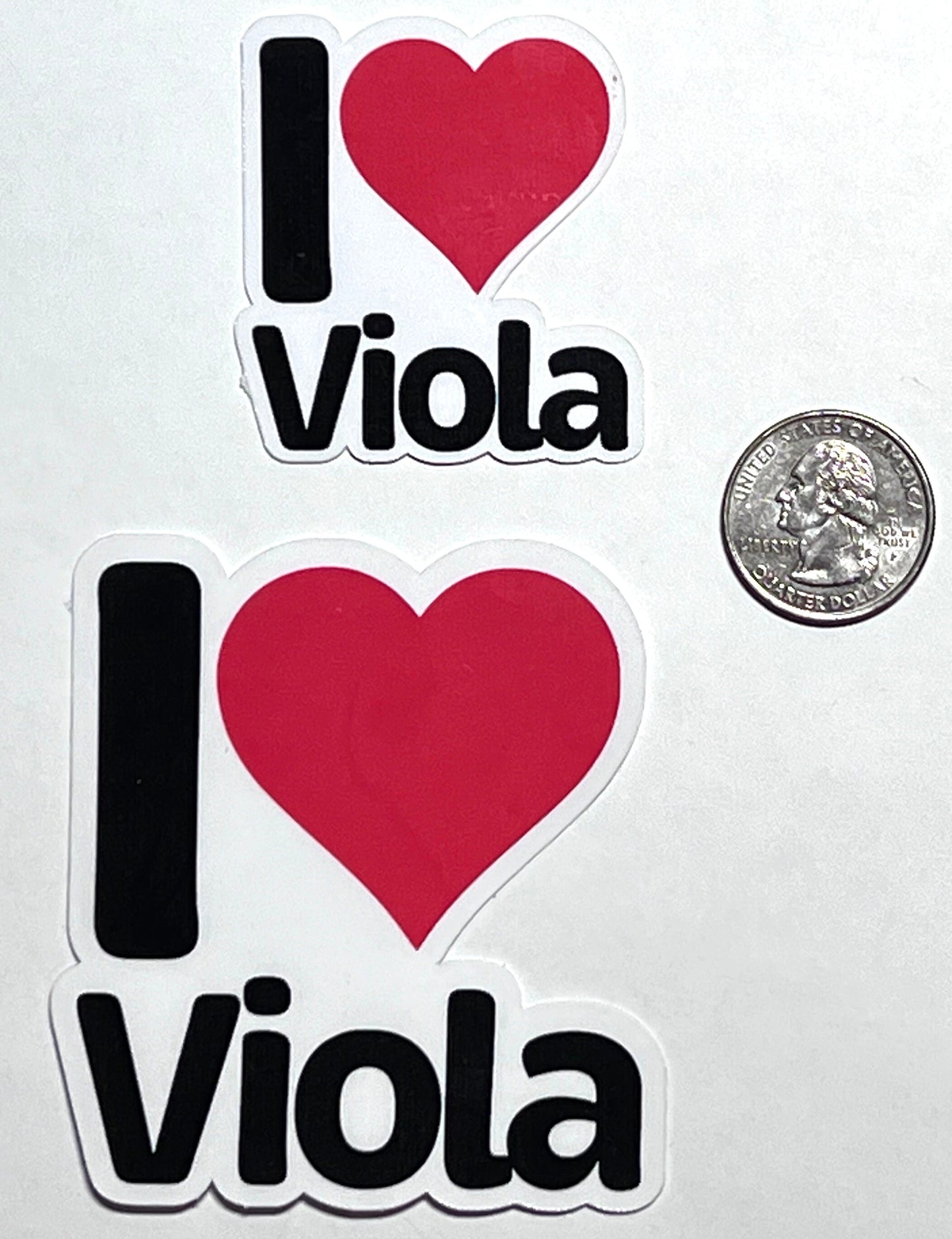 I Heart Viola Vinyl Sticker image 2