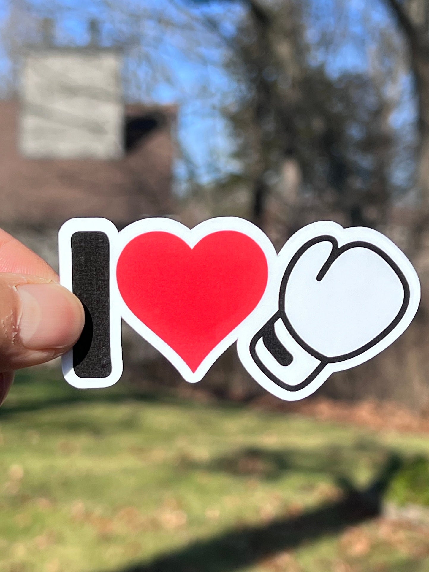 I Heart Boxing Vinyl Sticker