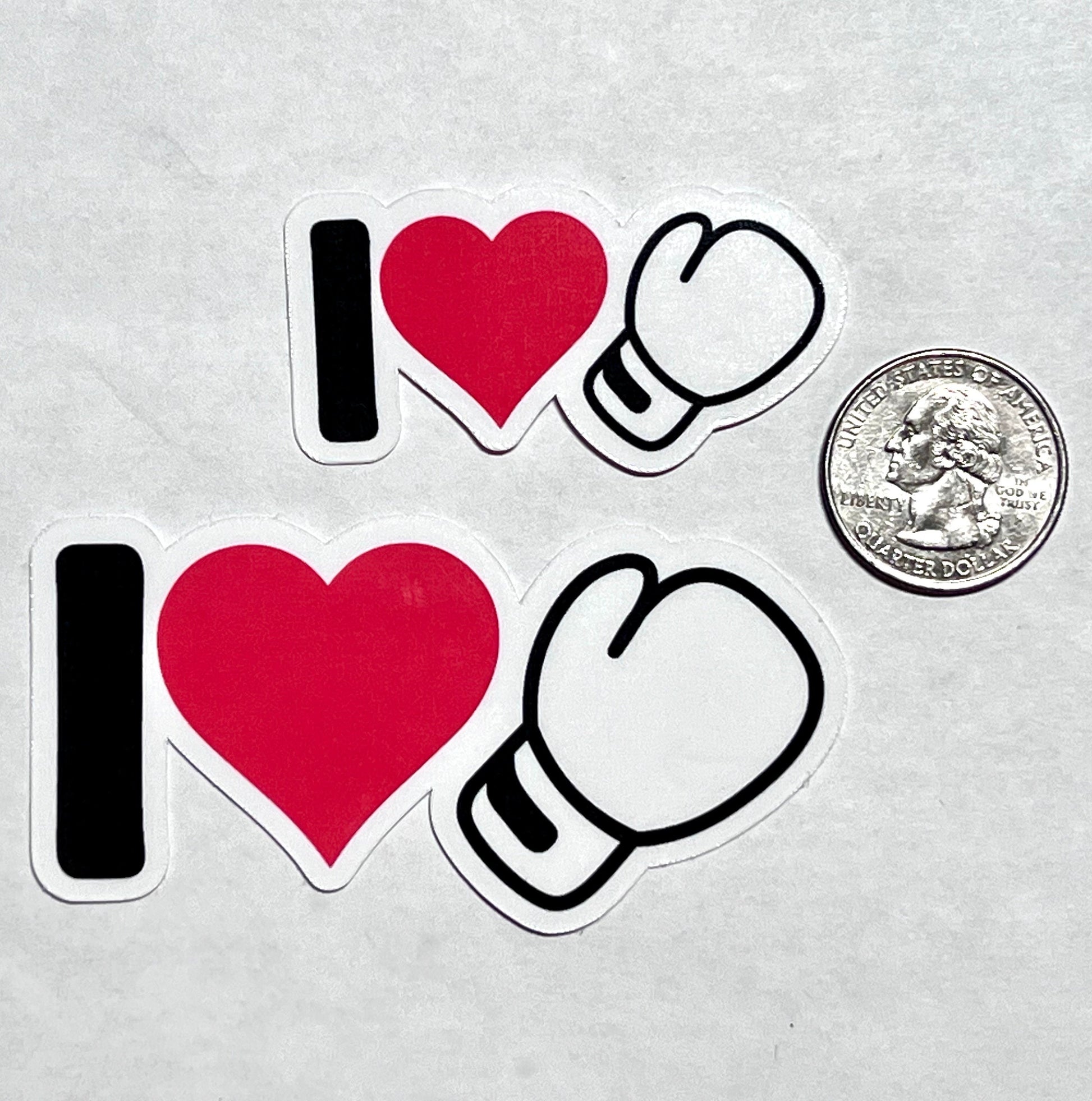 I Heart Boxing Vinyl Sticker image 2
