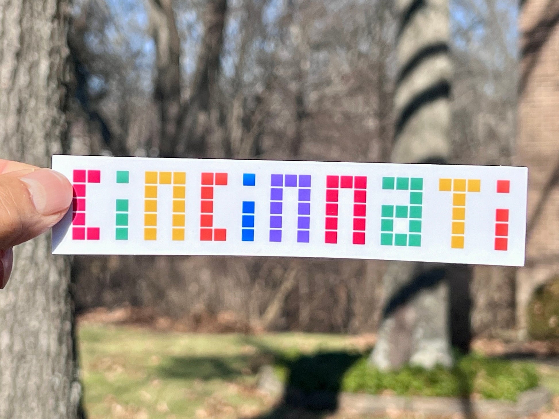 Cincinnati Pixel Art Vinyl Sticker