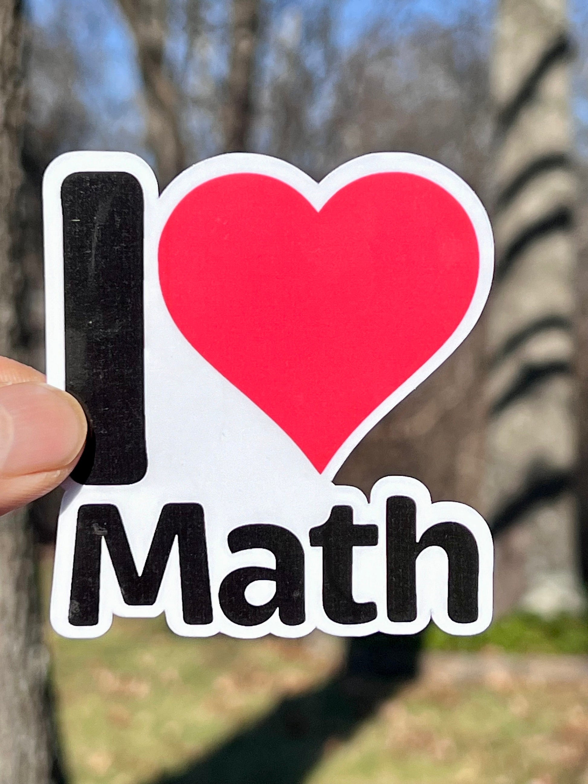 I Heart Math Vinyl Sticker image 3