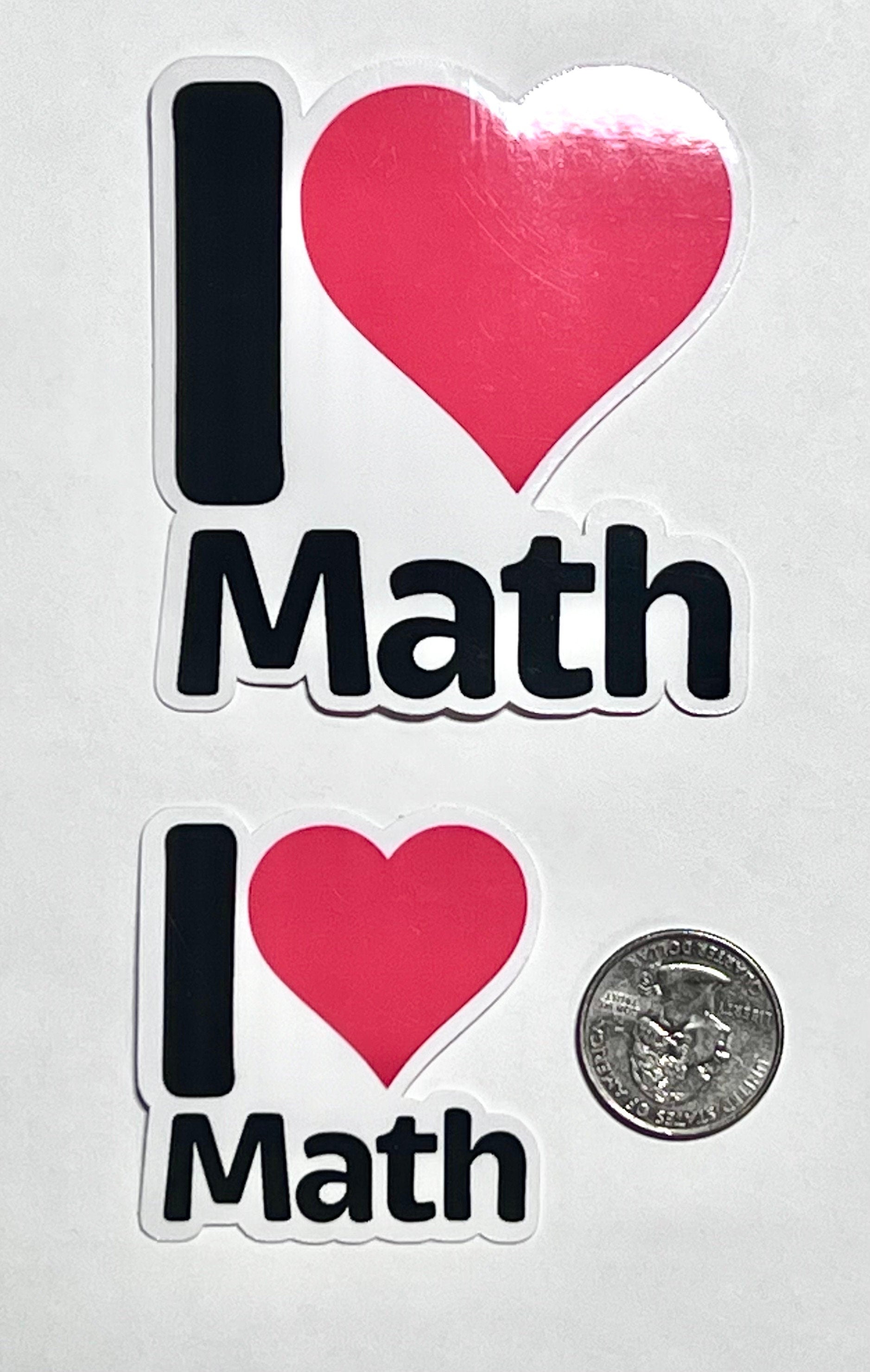 I Heart Math Vinyl Sticker image 2