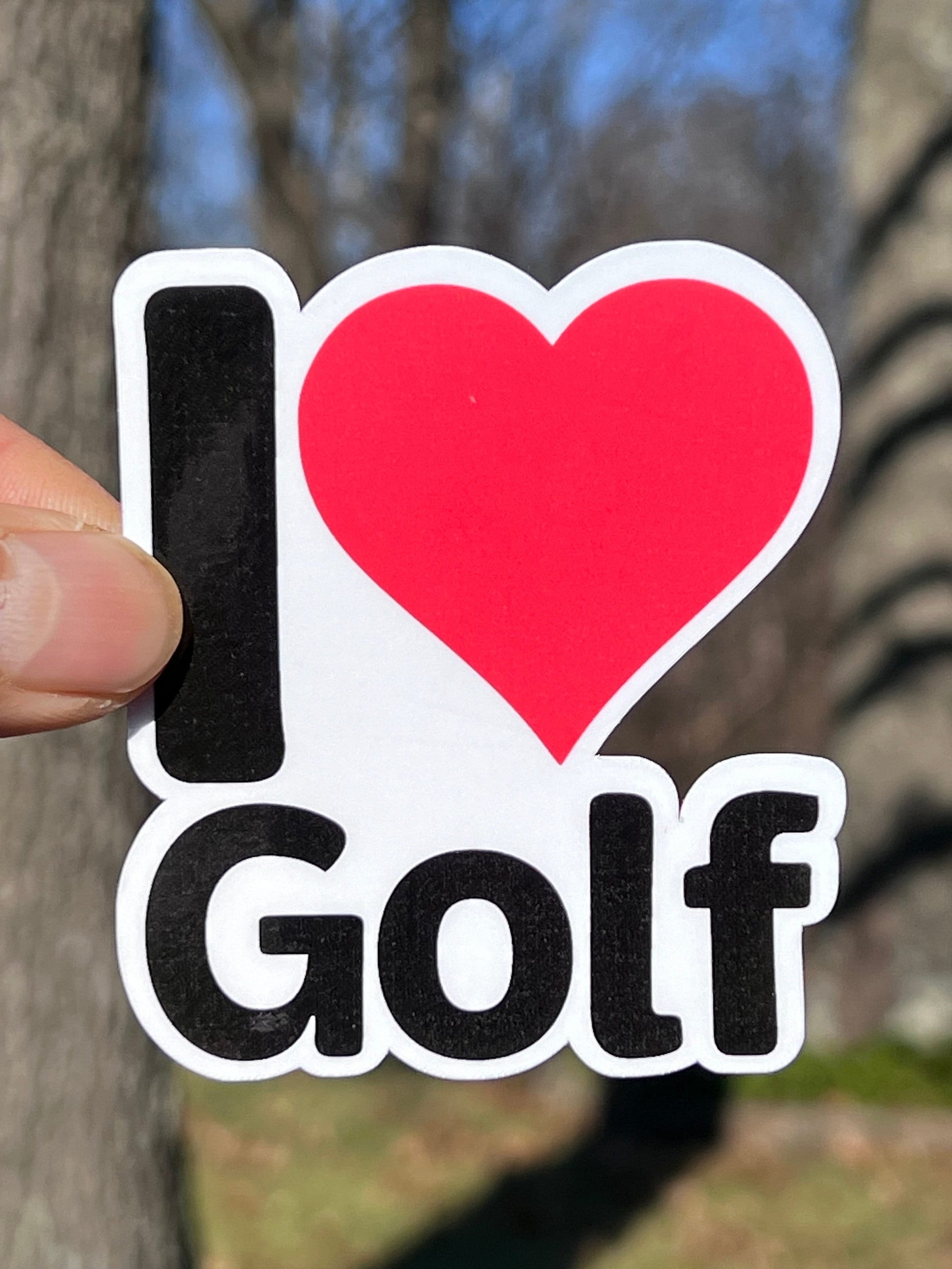 I Heart Golf Vinyl Sticker