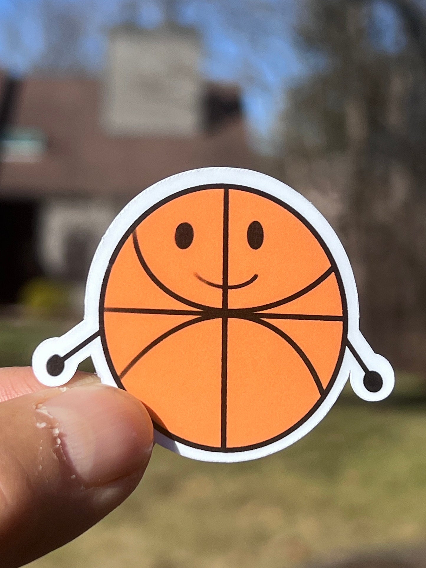 Cartoon Basketball Vinyl Sticker