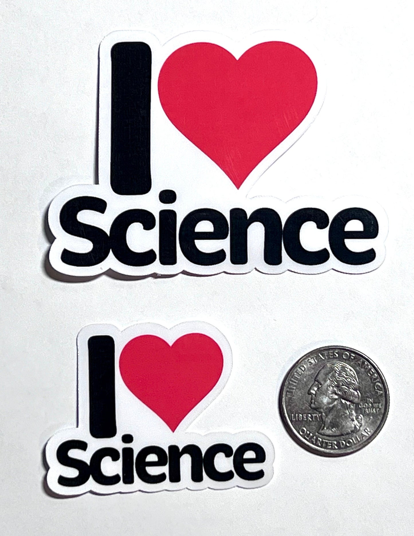 I Heart Science Vinyl Sticker image 2