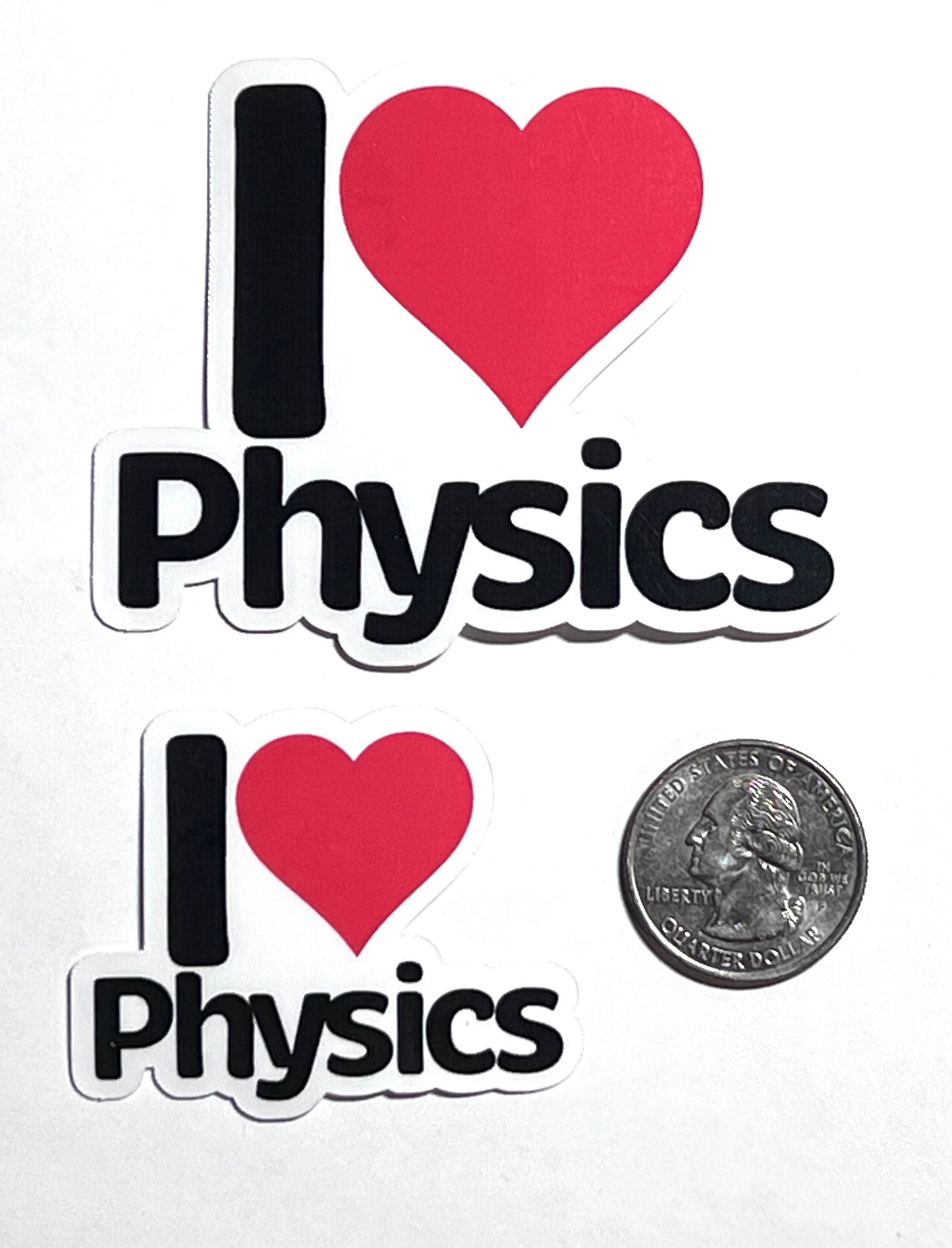 I Heart Physics Vinyl Sticker image 2