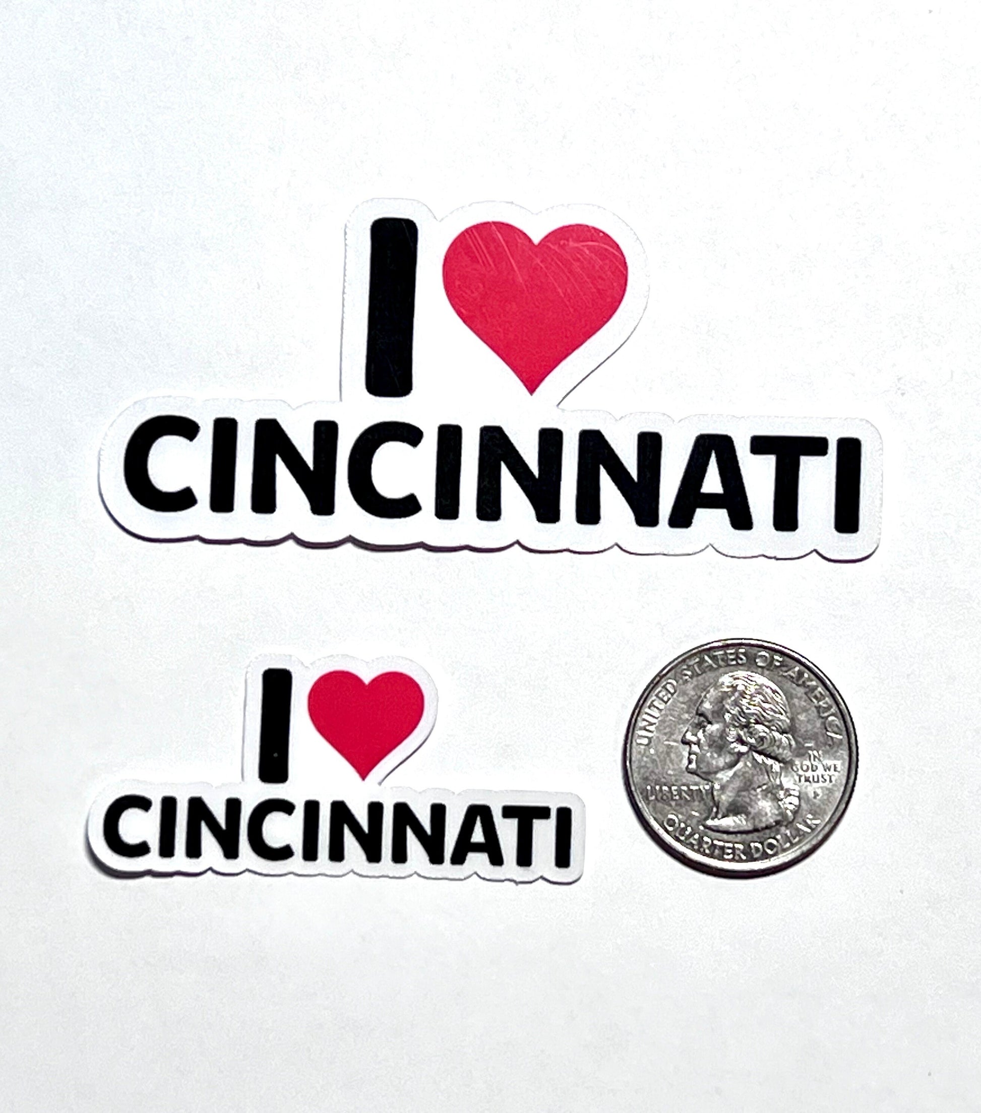 I Love Cincinnati Vinyl Sticker image 2