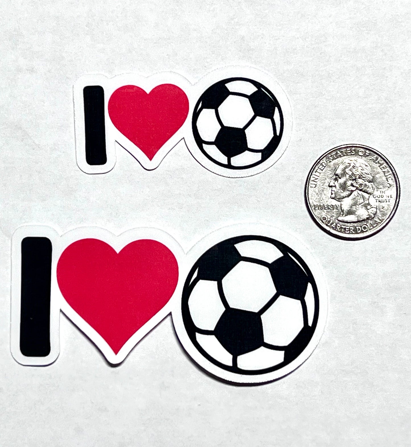 I Love Soccer Vinyl Sticker image 2