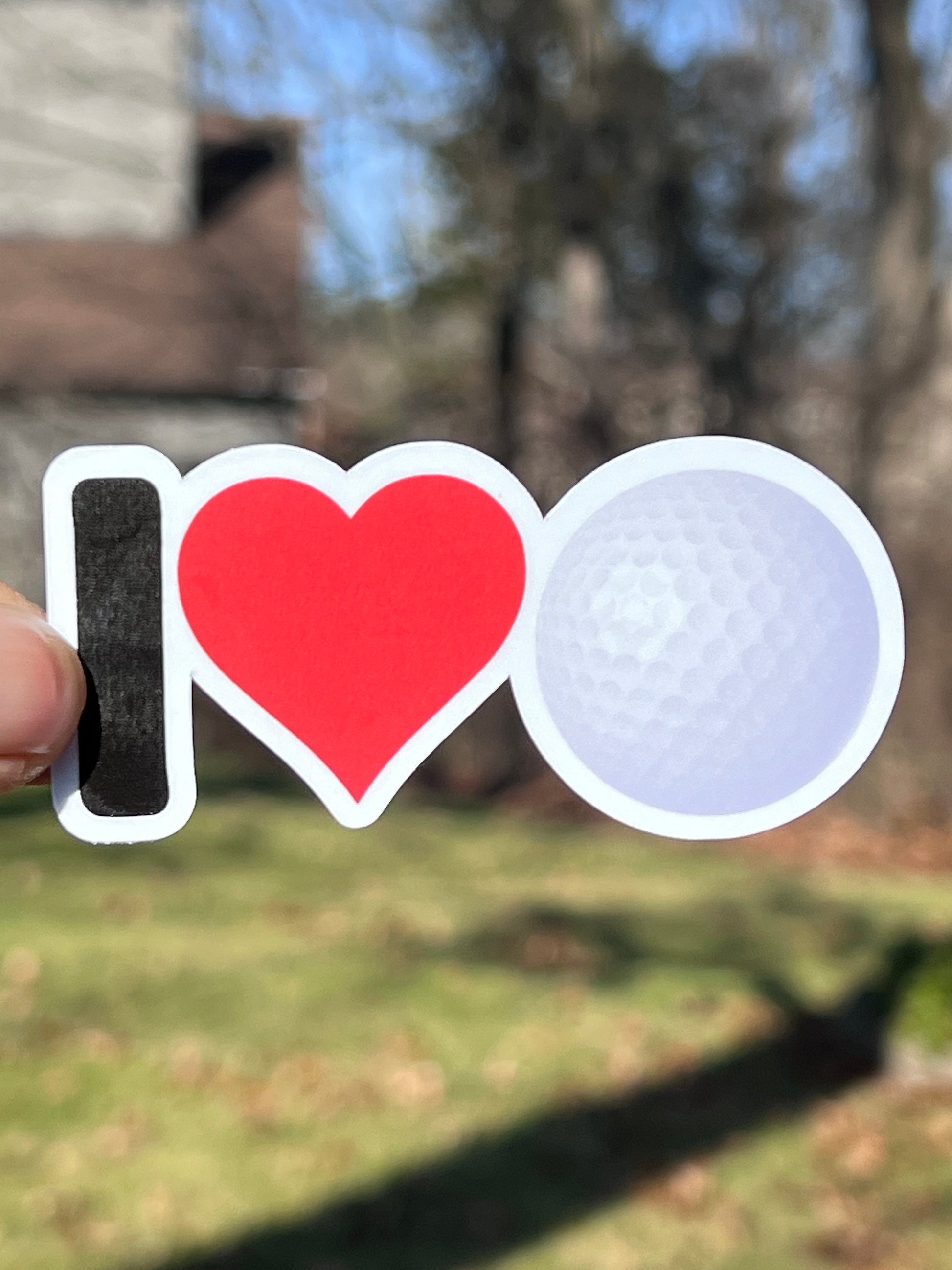 I Heart Golf Vinyl Sticker