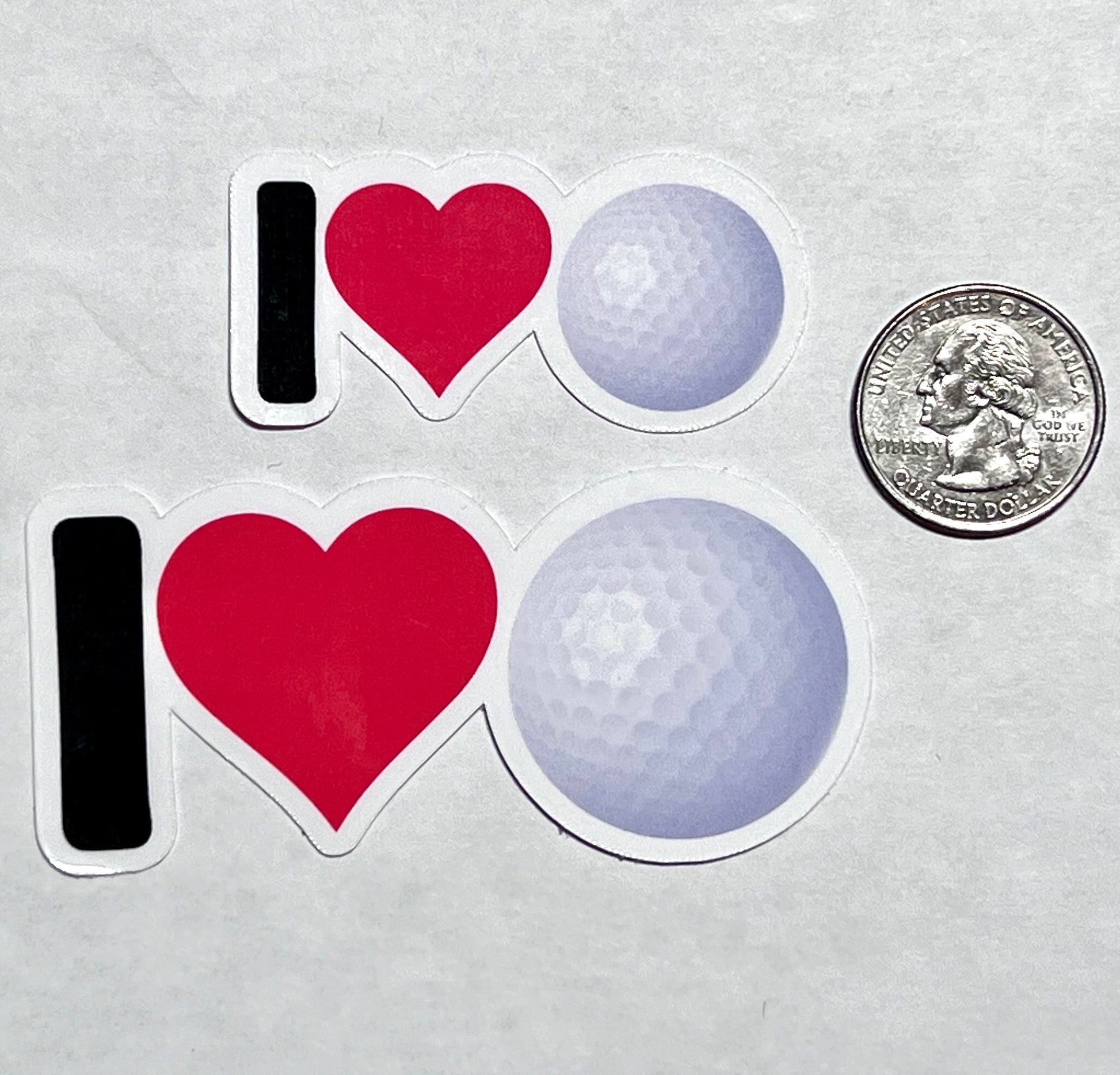 I Heart Golf Vinyl Sticker image 2