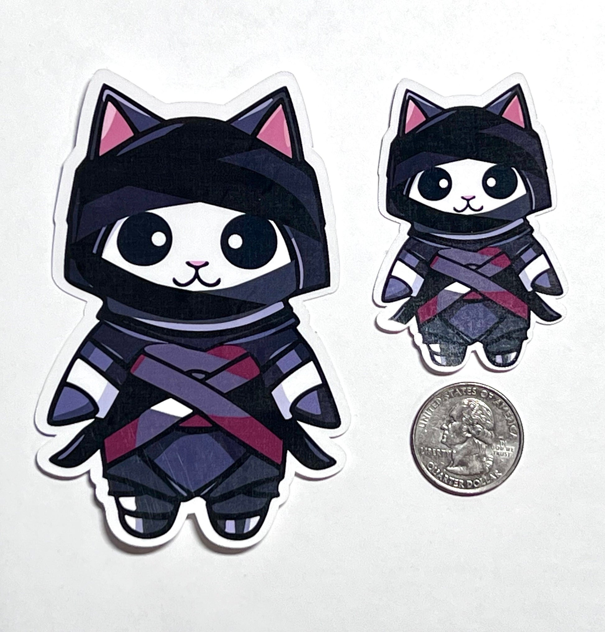 Ninja Kitty Vinyl Sticker image 2