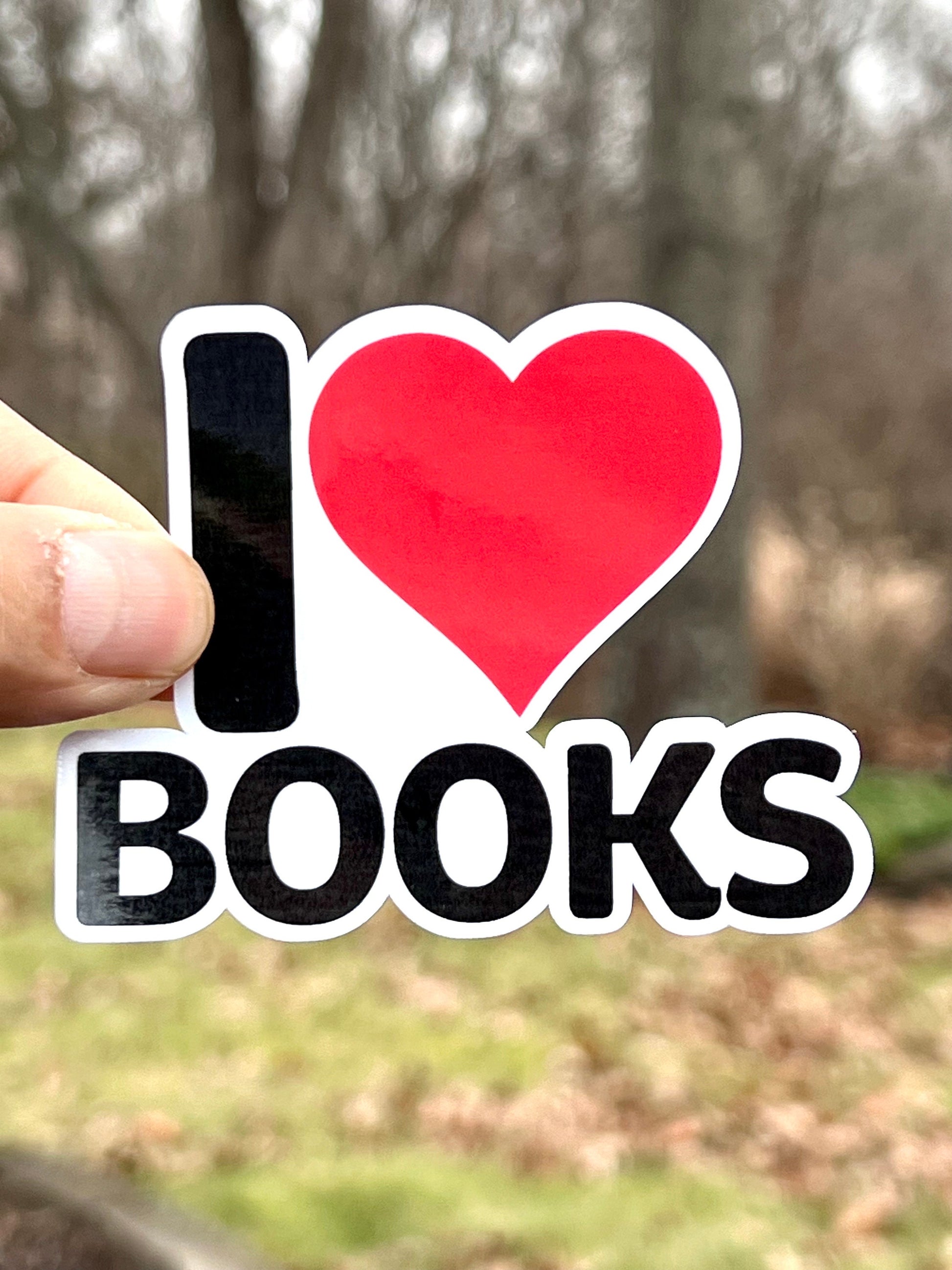 I Heart Books Vinyl Sticker