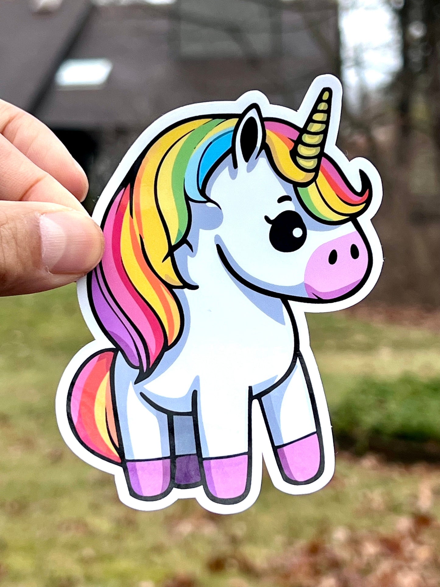 Rainbow Unicorn Vinyl Sticker