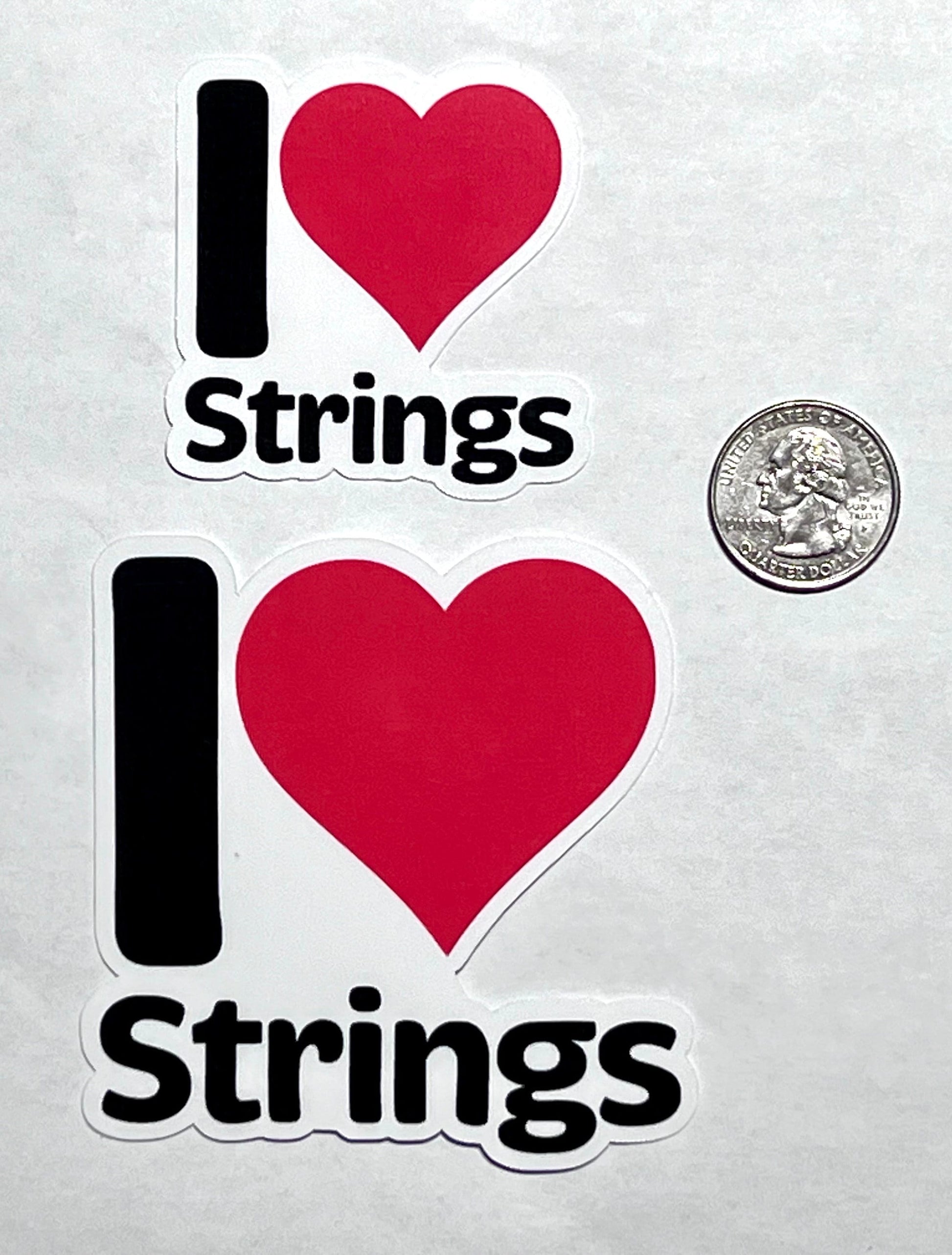 I Heart Strings Vinyl Sticker image 2