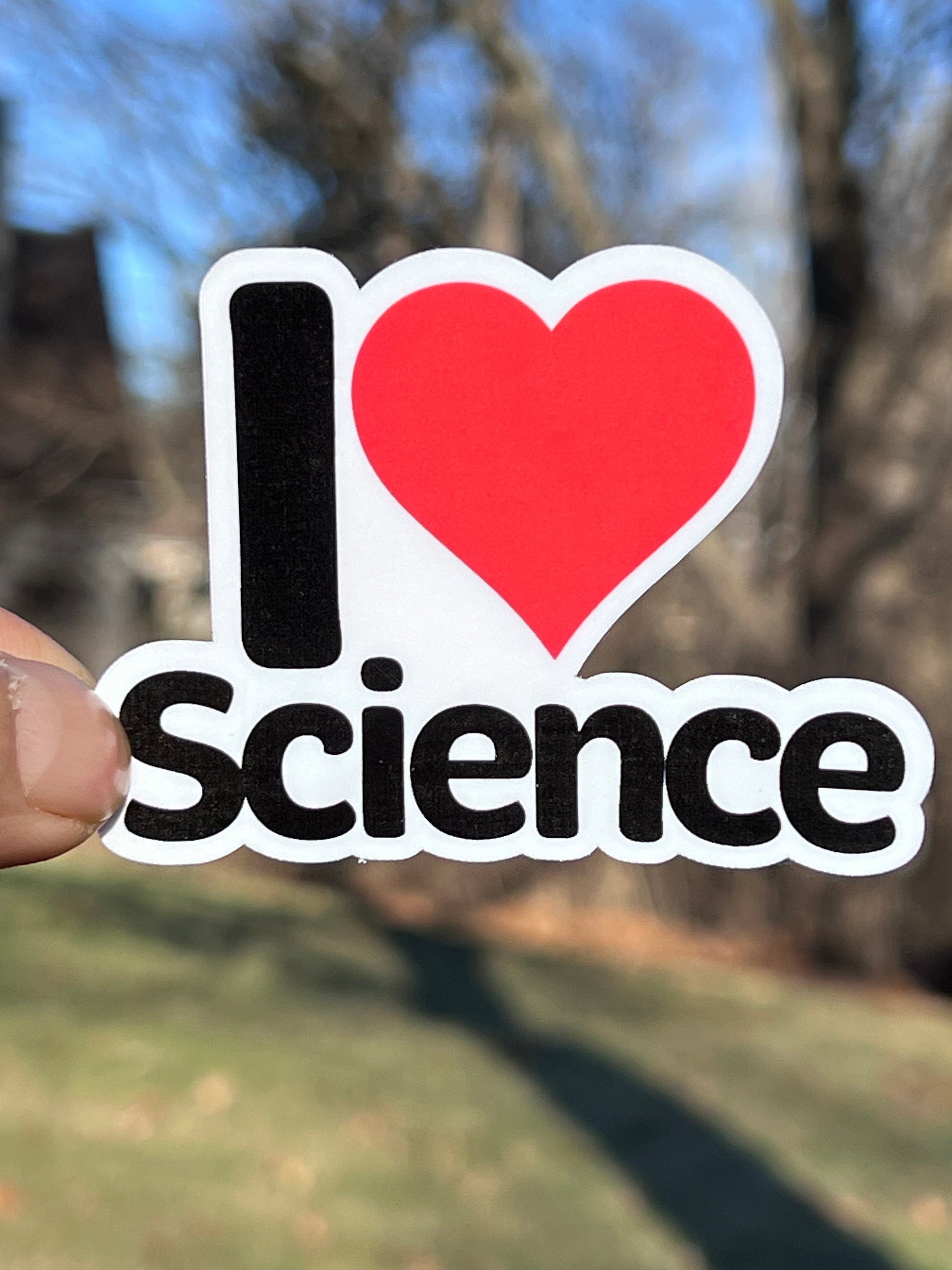 I Heart Science Vinyl Sticker image 3