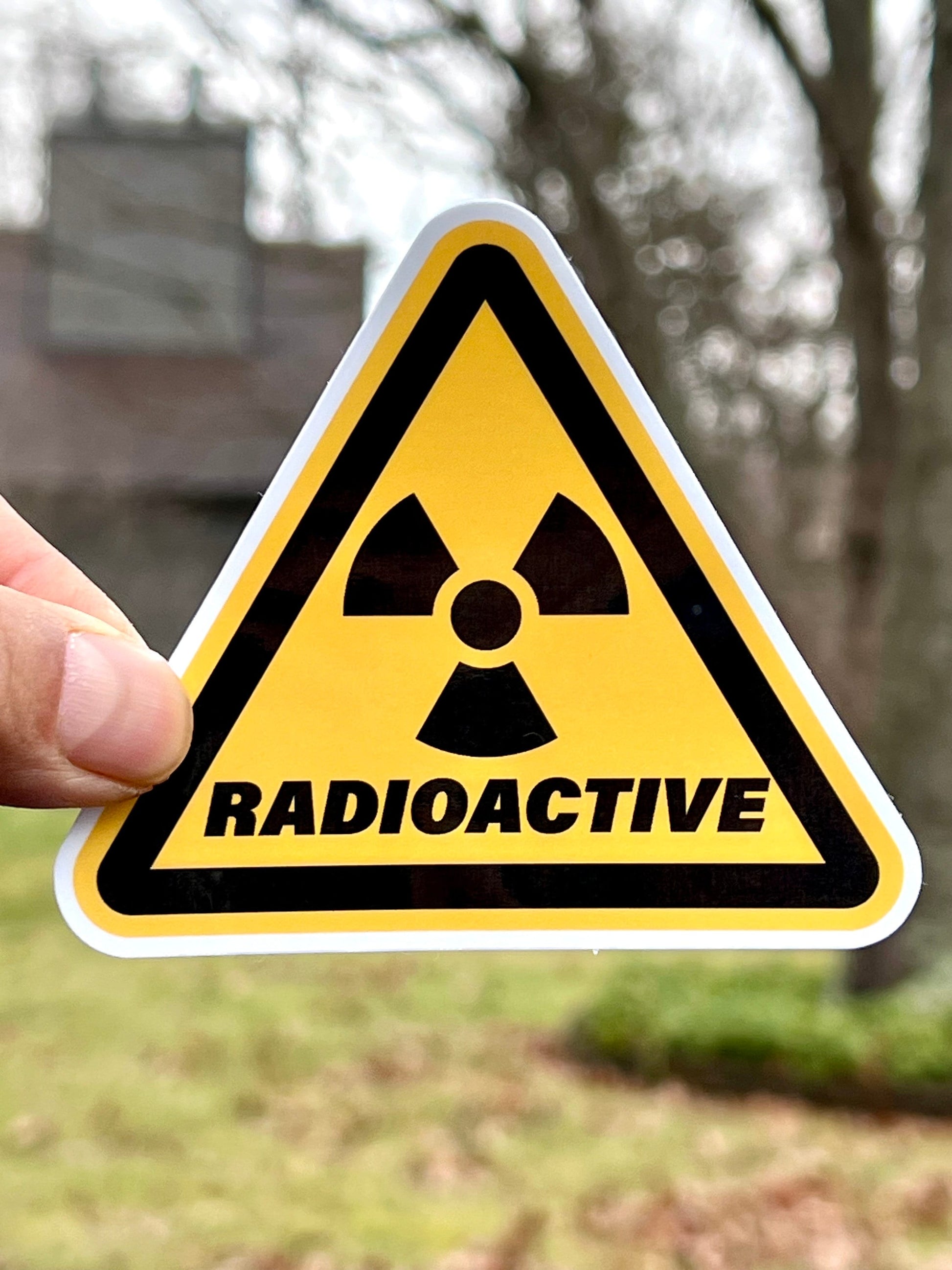 Funny Kids Radioactive Warning Vinyl Sticker