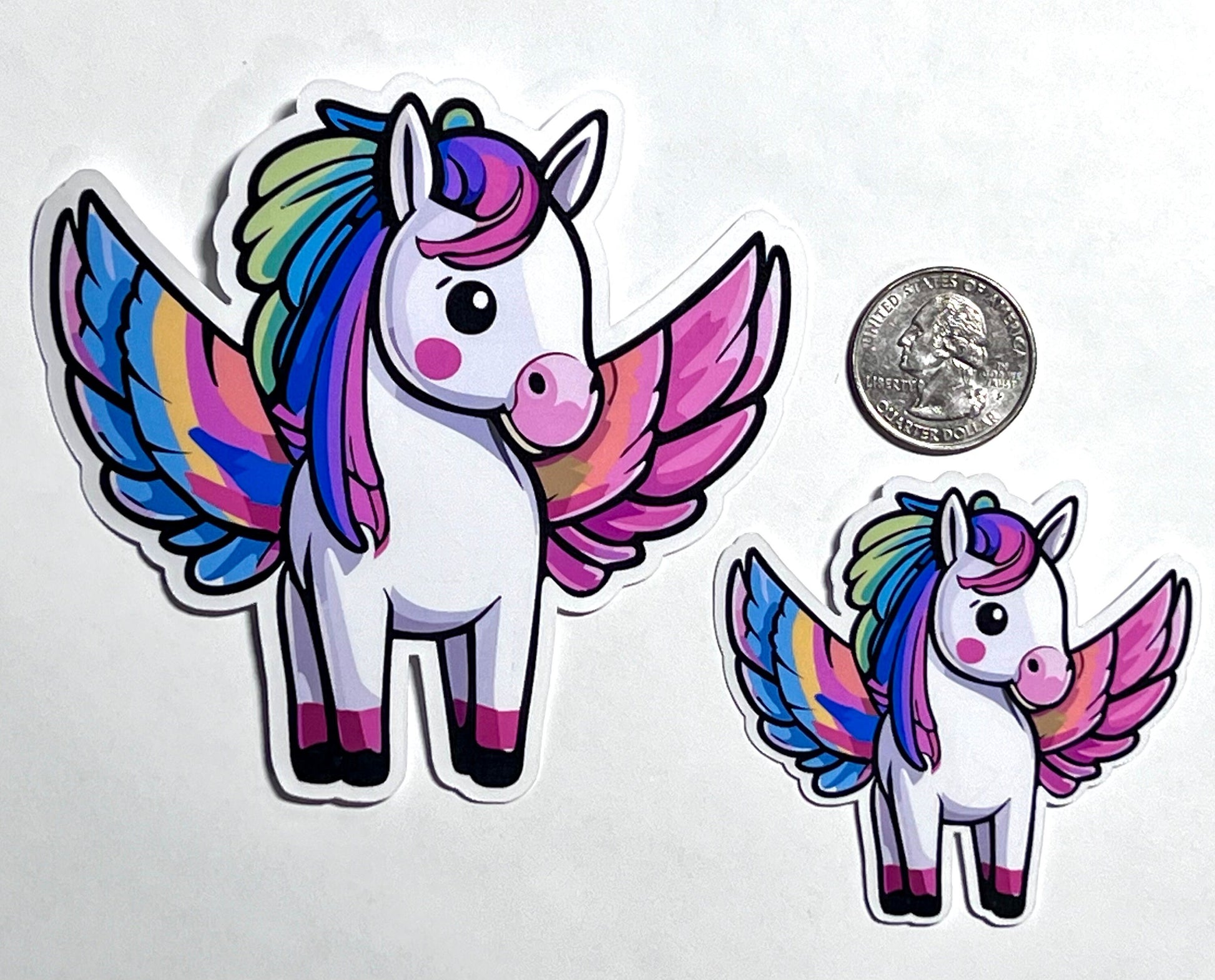 Rainbow Pegasus Vinyl Sticker image 2