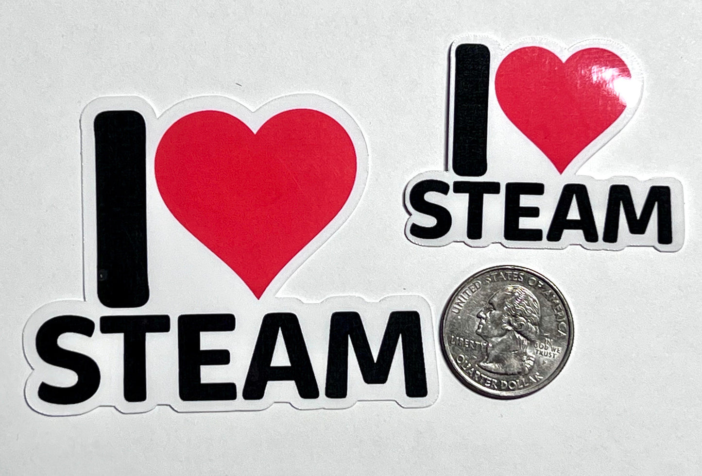 I Heart STEAM Vinyl Sticker image 2