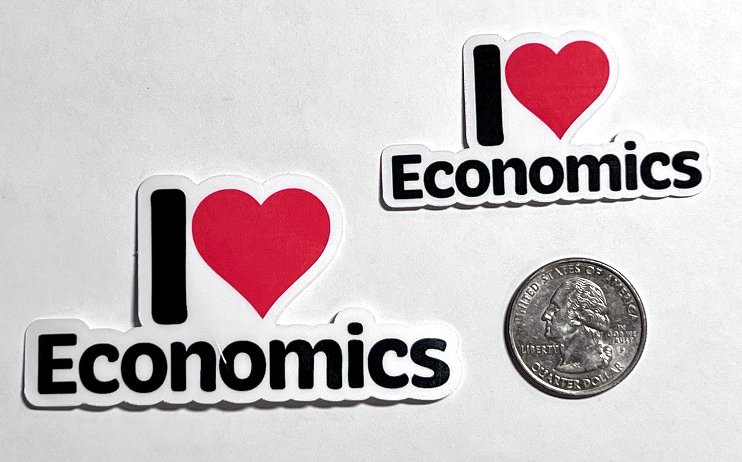 I Love Economics Vinyl Sticker image 2