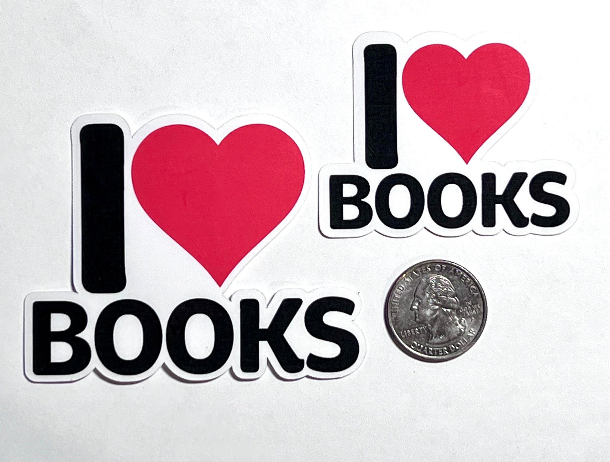 I Heart Books Vinyl Sticker image 2