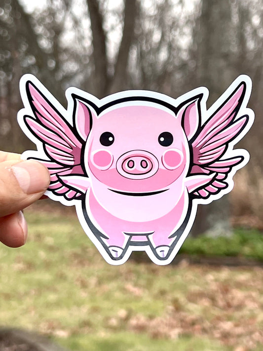 Flying Pig Sticker | Cincinnati Flying Pig Vinyl Sticker | When Pigs Fly