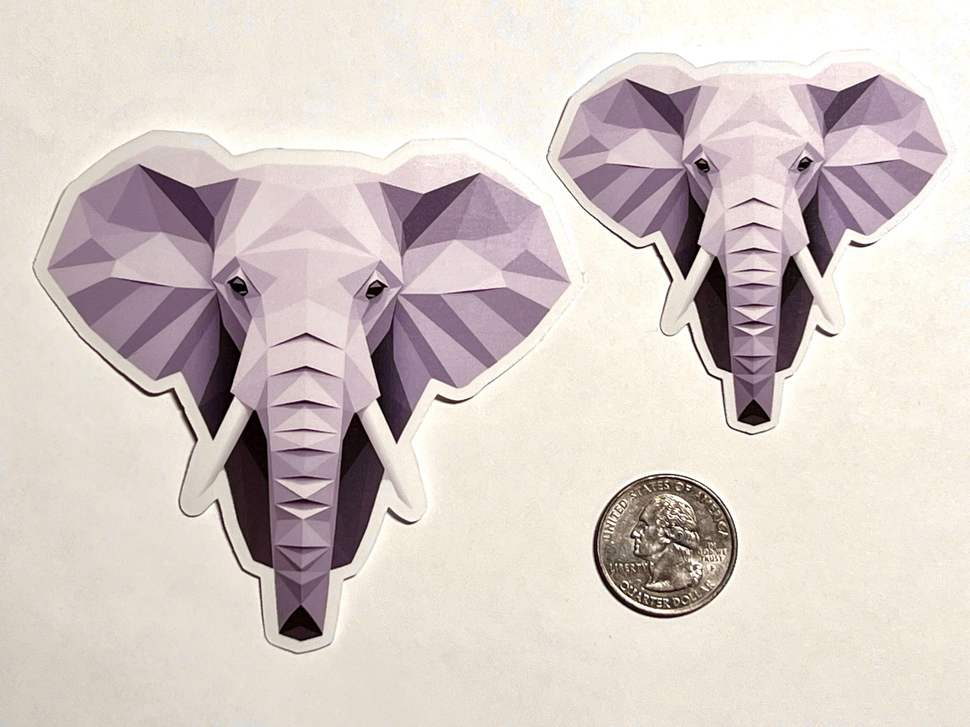 Geometric Elephant Vinyl Sticker image 2