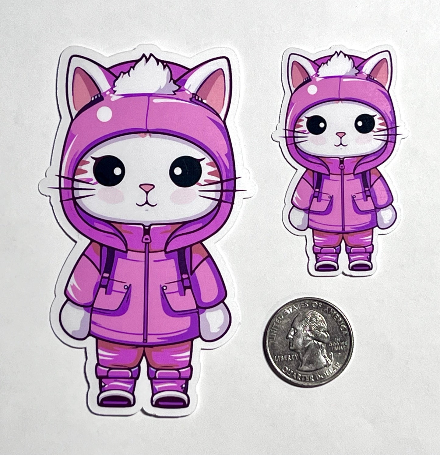 Winter Cat Vinyl Sticker image 3