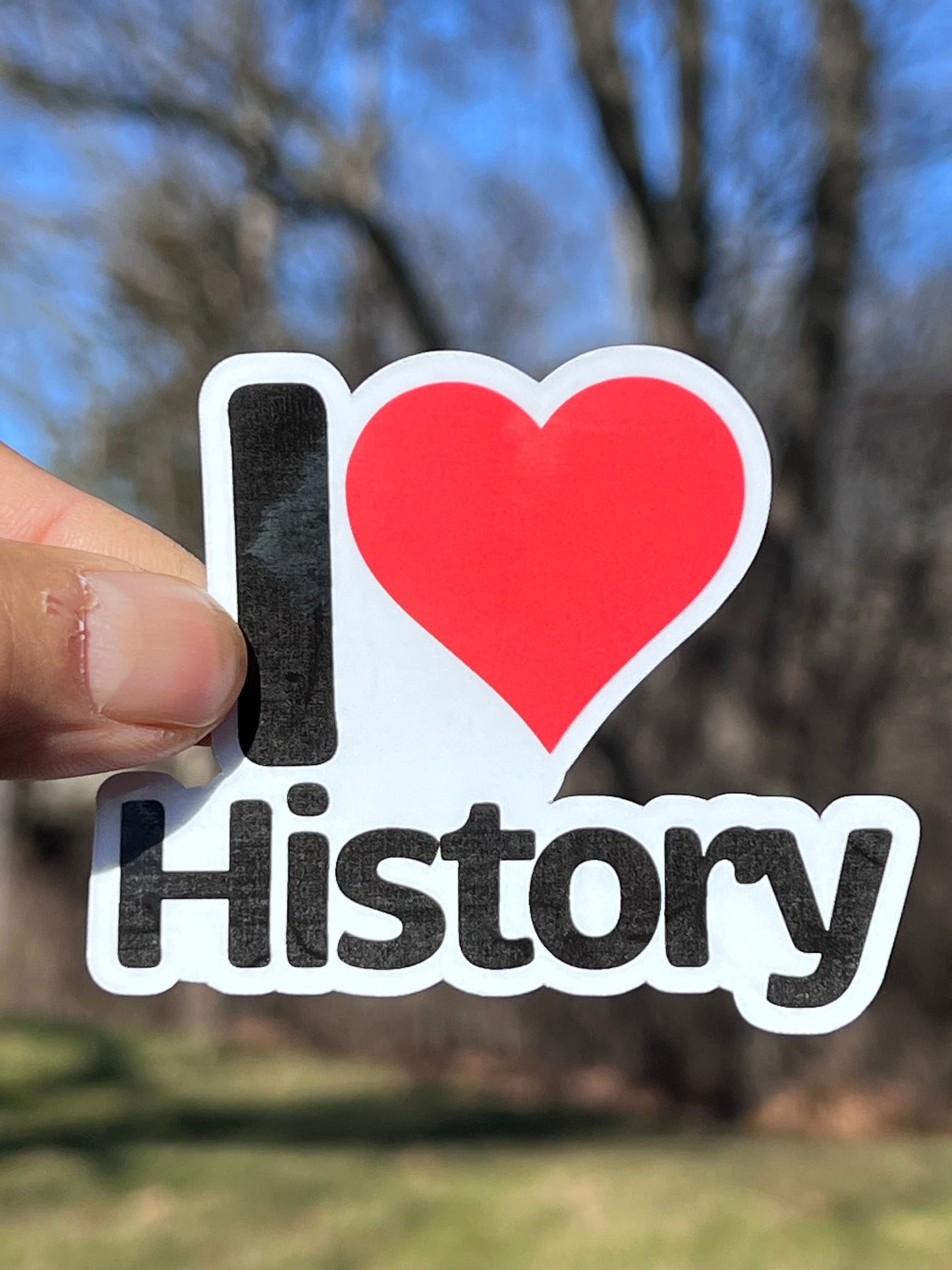 I Heart History Vinyl Sticker