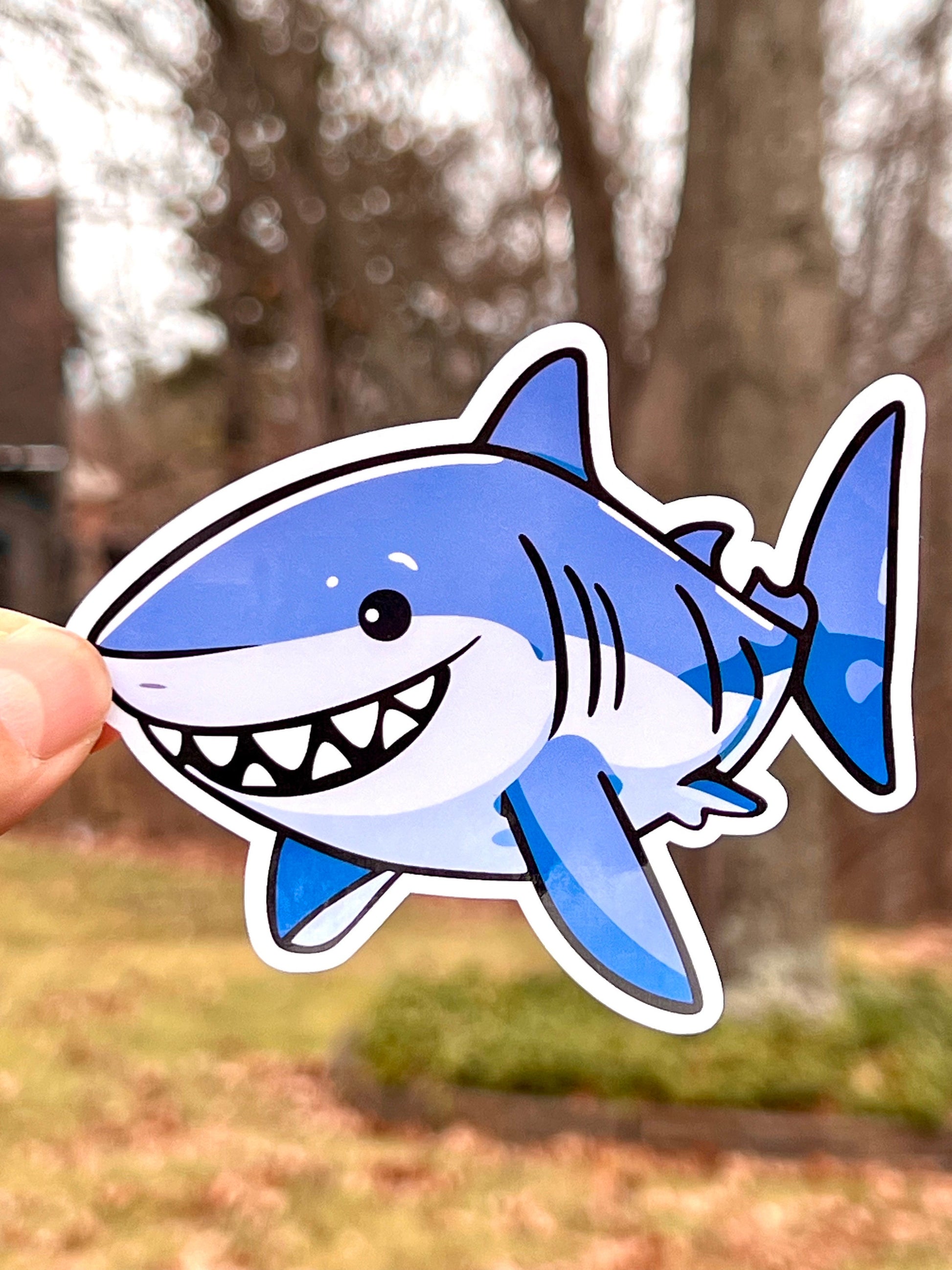 Blue Shark Vinyl Sticker