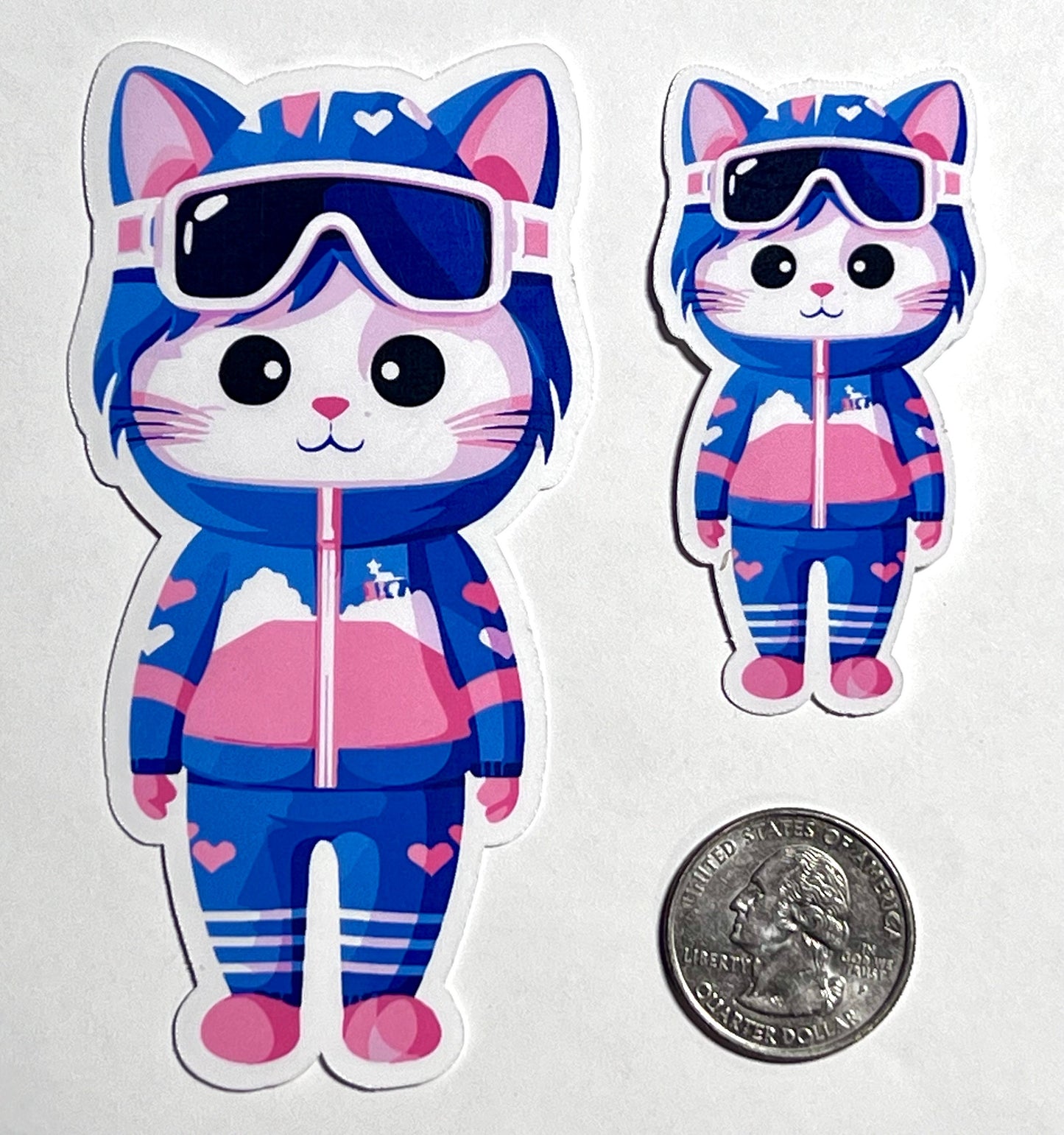 Ski Kitty Vinyl Sticker image 3