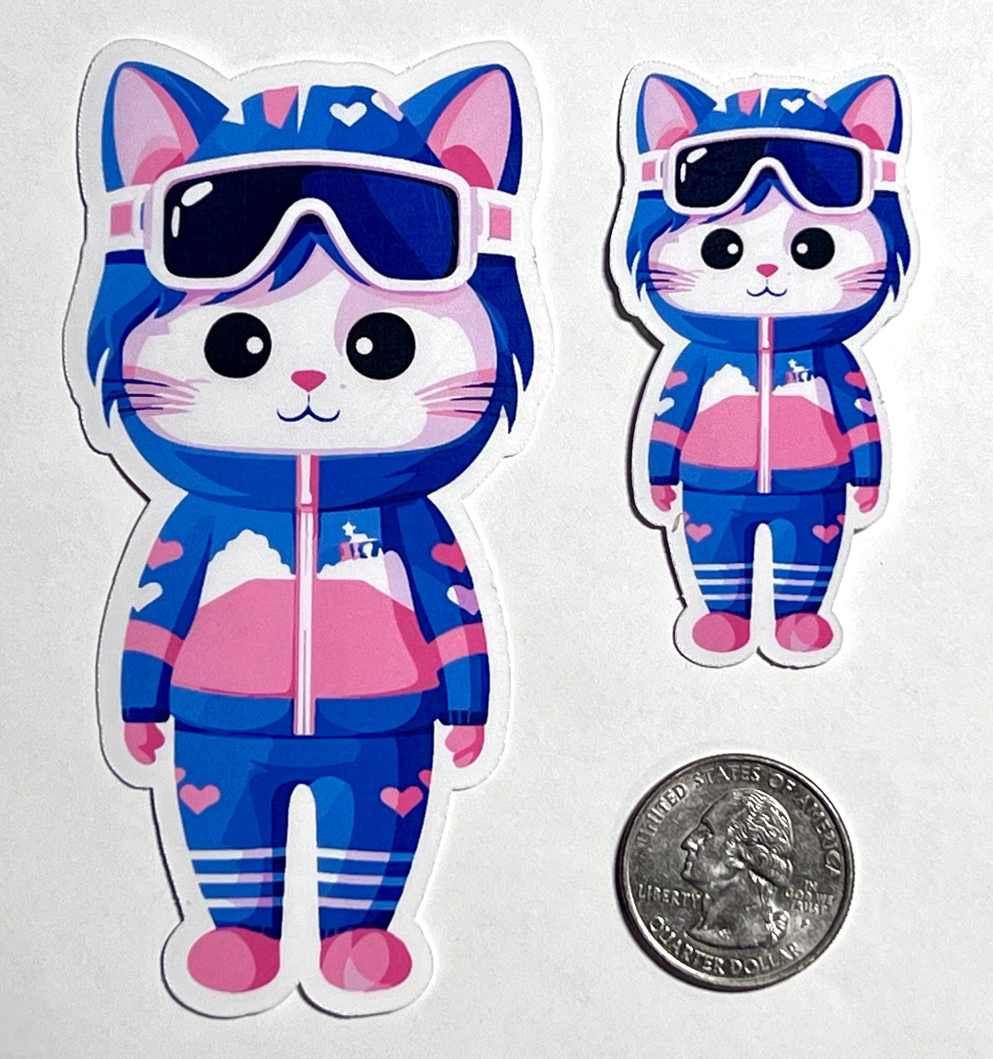 Ski Kitty Vinyl Sticker image 3