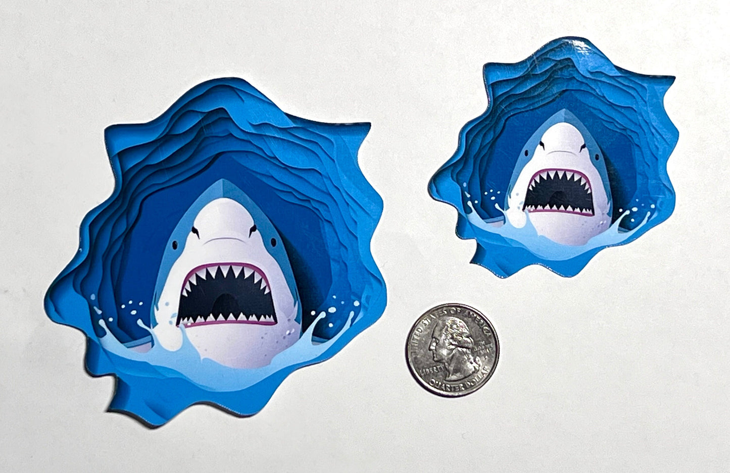 Shark Attack Vinyl Sticker image 2