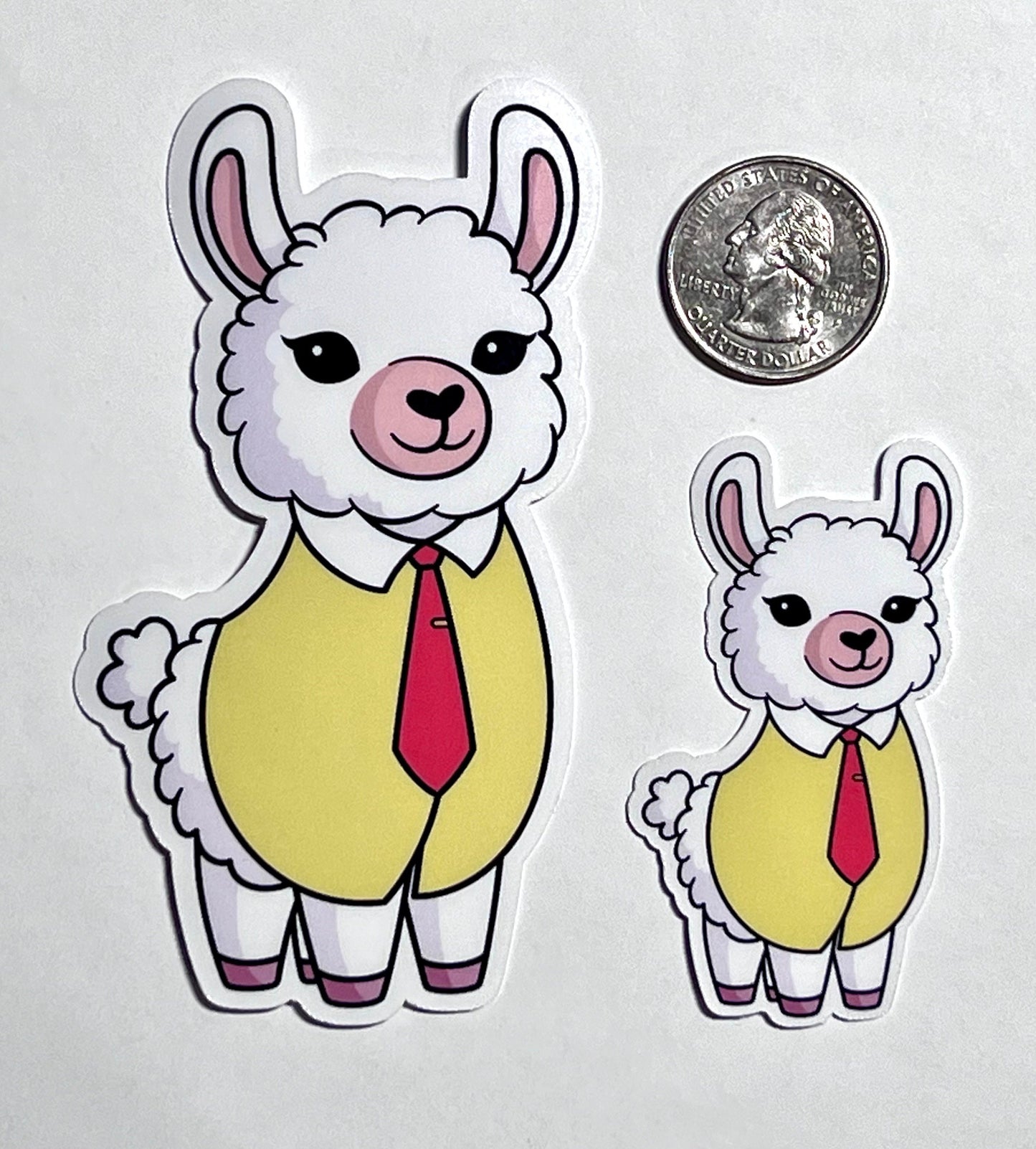 Llama in Tie Vinyl Sticker image 2