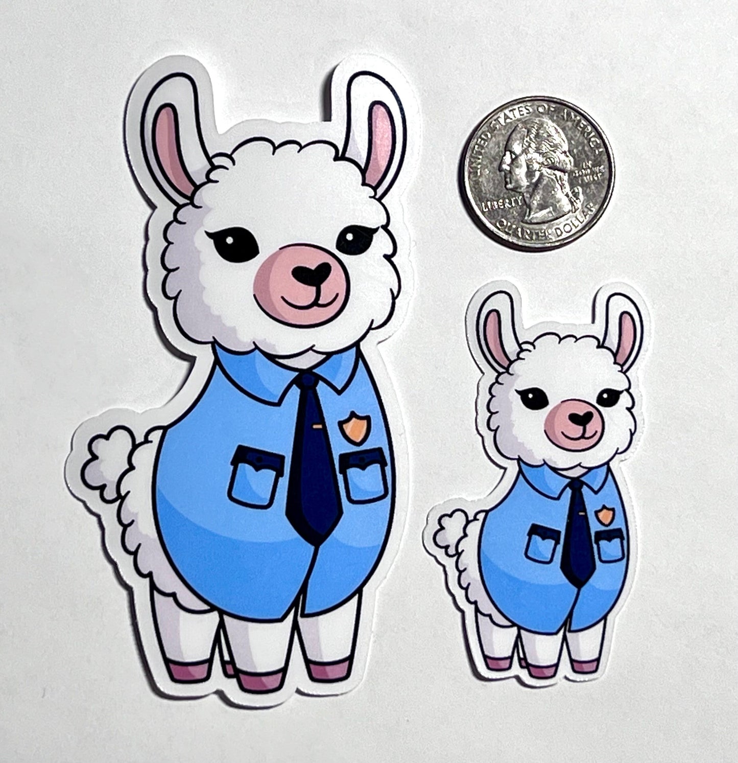 Police Llama Vinyl Sticker image 2