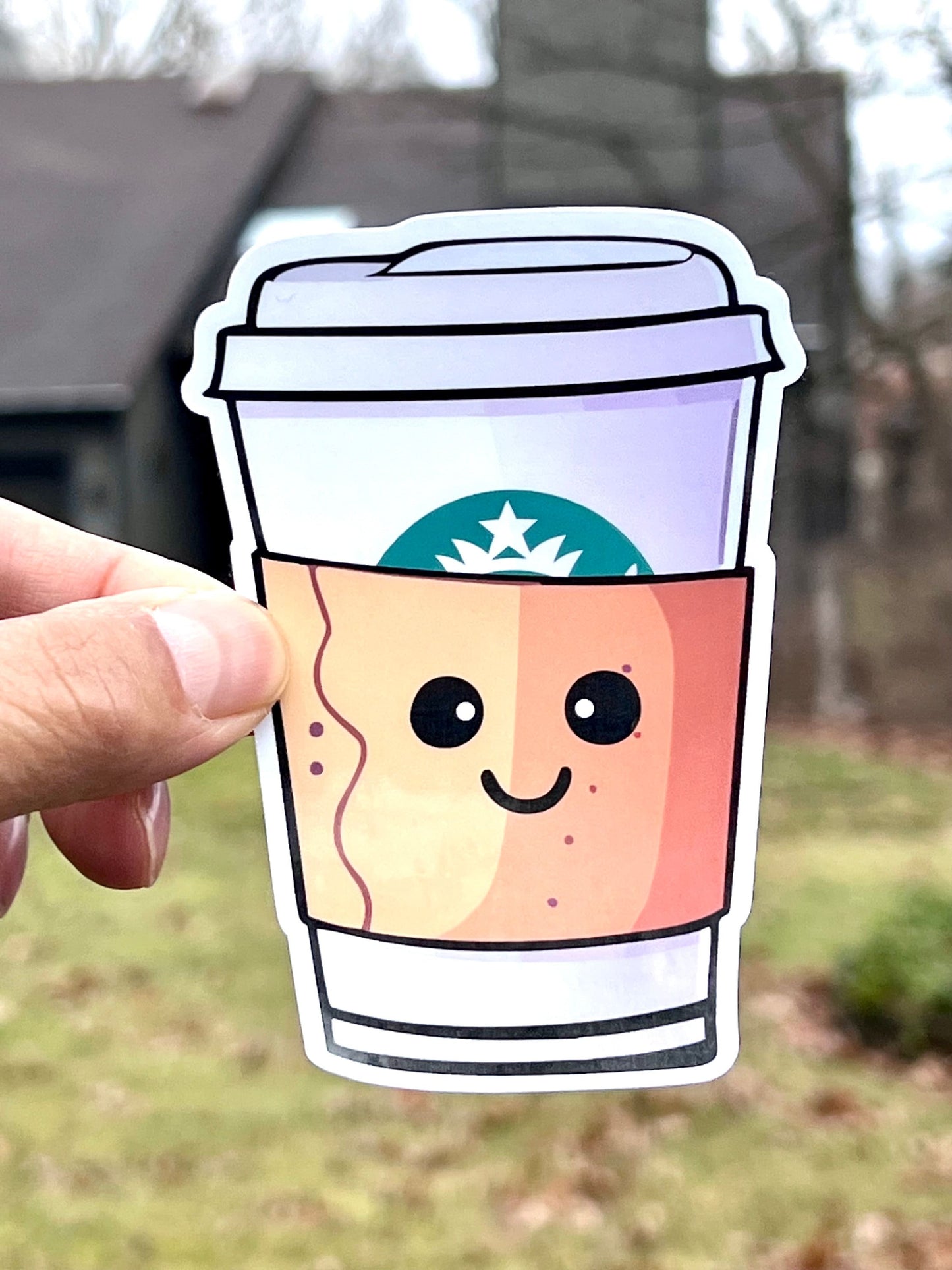 Coffee Cup Vinyl Sticker