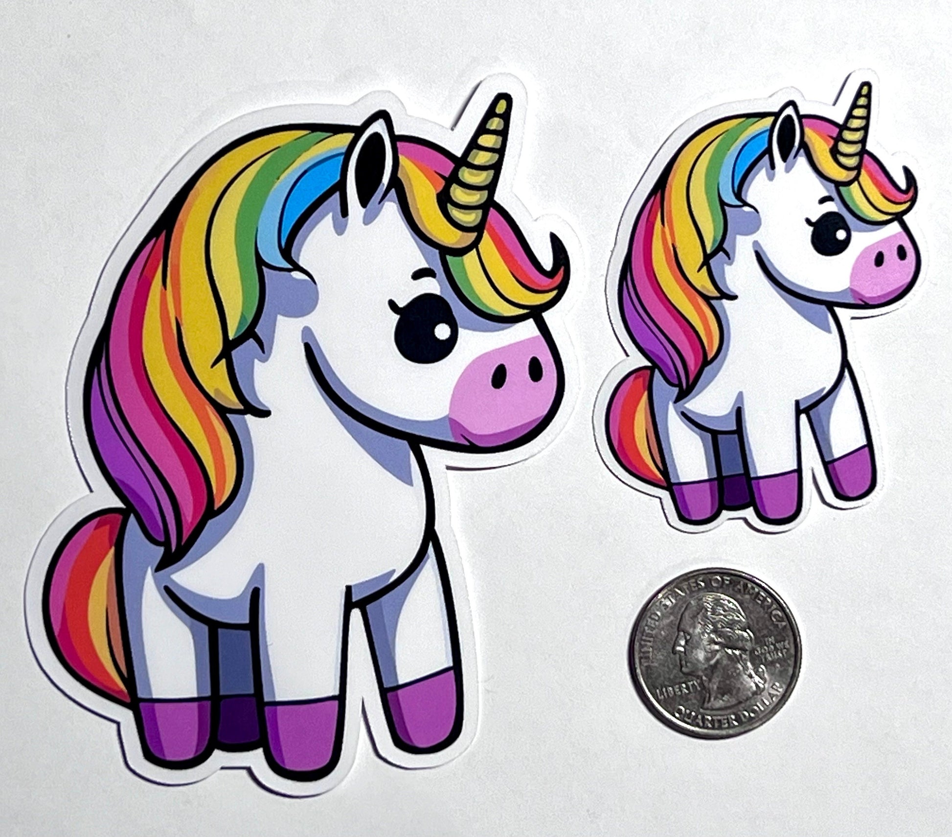 Rainbow Unicorn Vinyl Sticker image 2