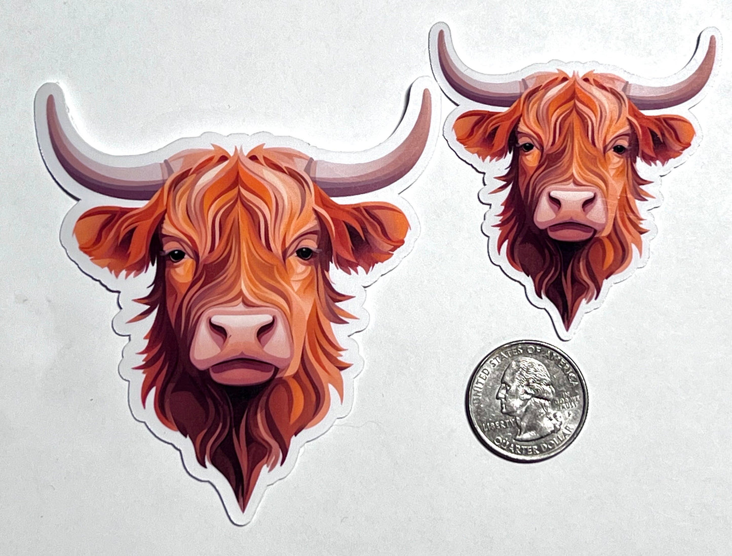 Highland Cow Vinyl Sticker image 2