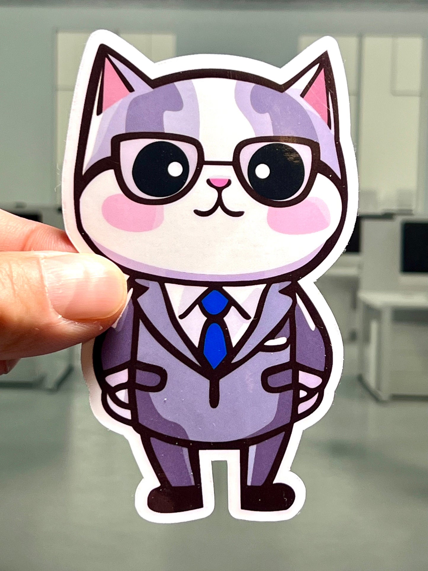 Boss Cat | Business Cat Sticker | Cute Banker Kitty| Cat in Suit