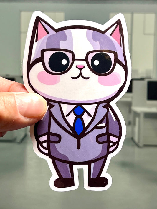 Boss Cat Business Vinyl Sticker