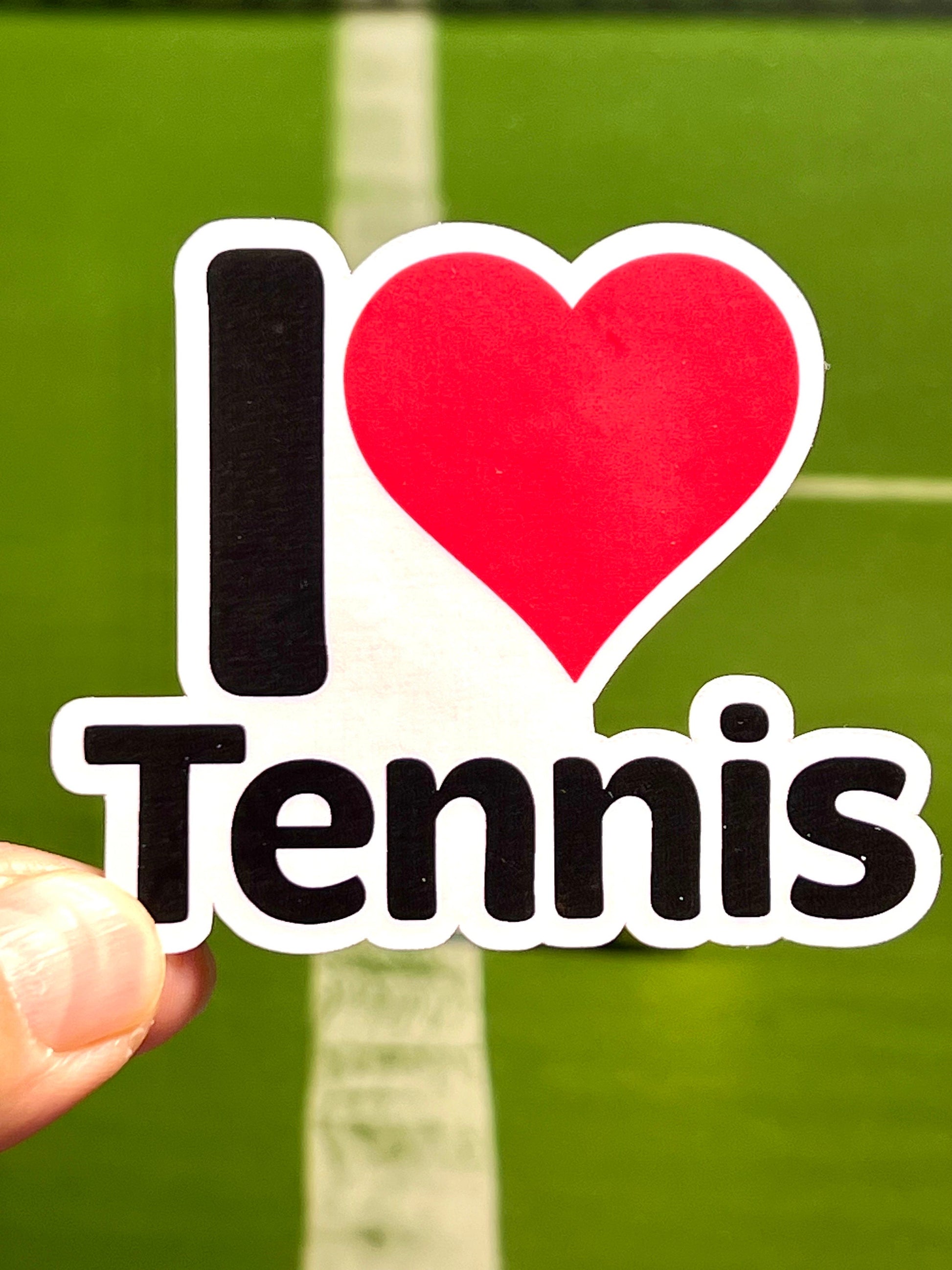 I Heart Tennis Vinyl Sticker