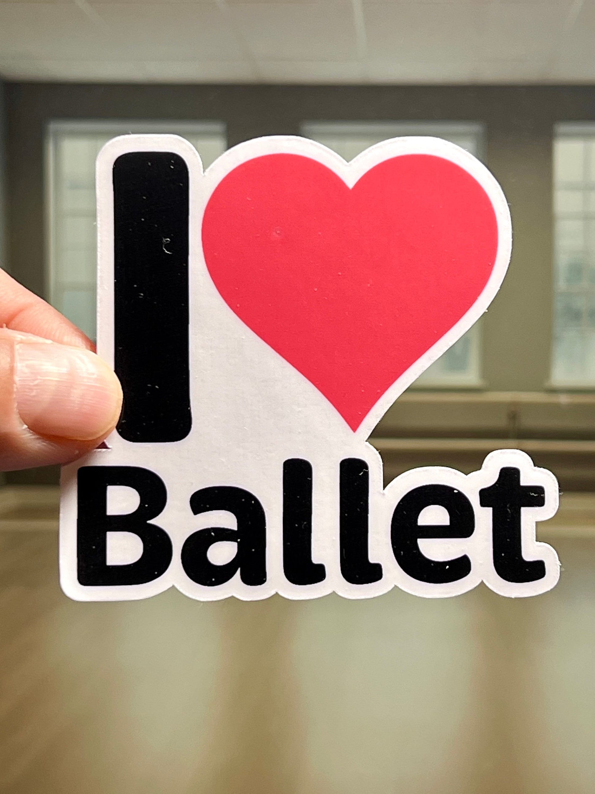 I Heart Ballet Vinyl Sticker