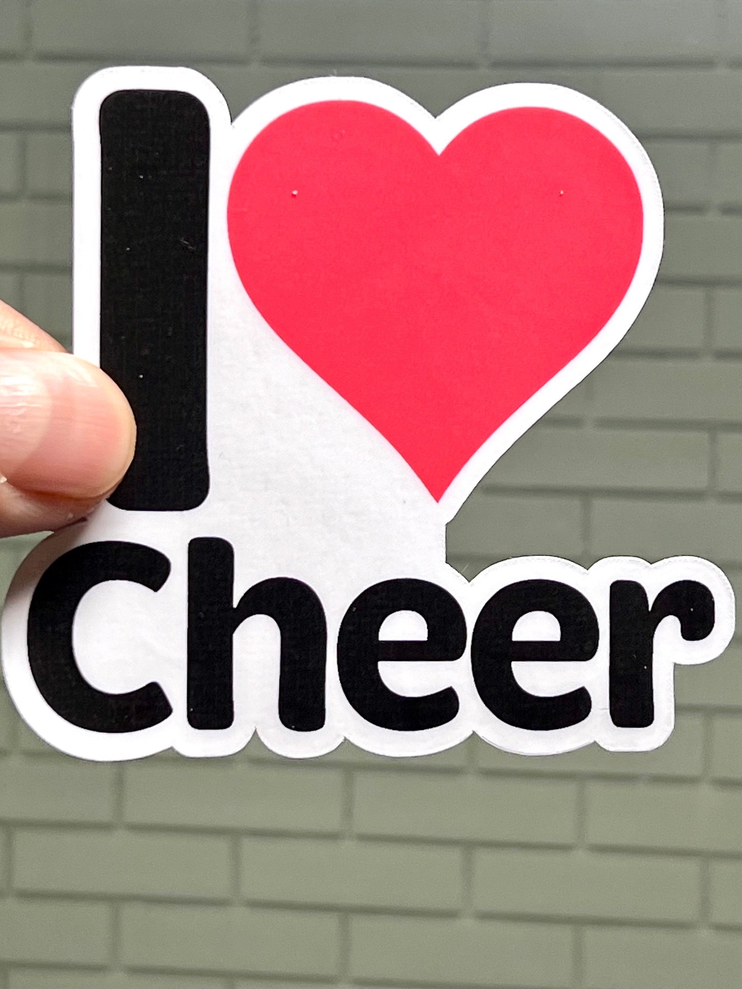 I Heart Cheer Vinyl Sticker image 3