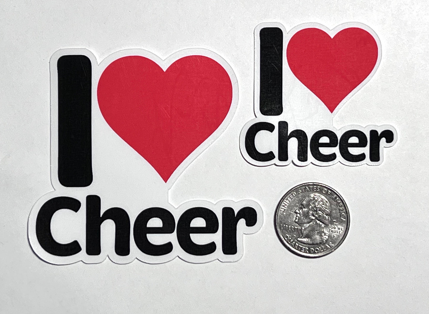I Heart Cheer Vinyl Sticker image 2