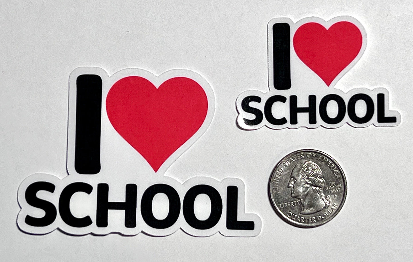 I Heart School Vinyl Sticker image 2