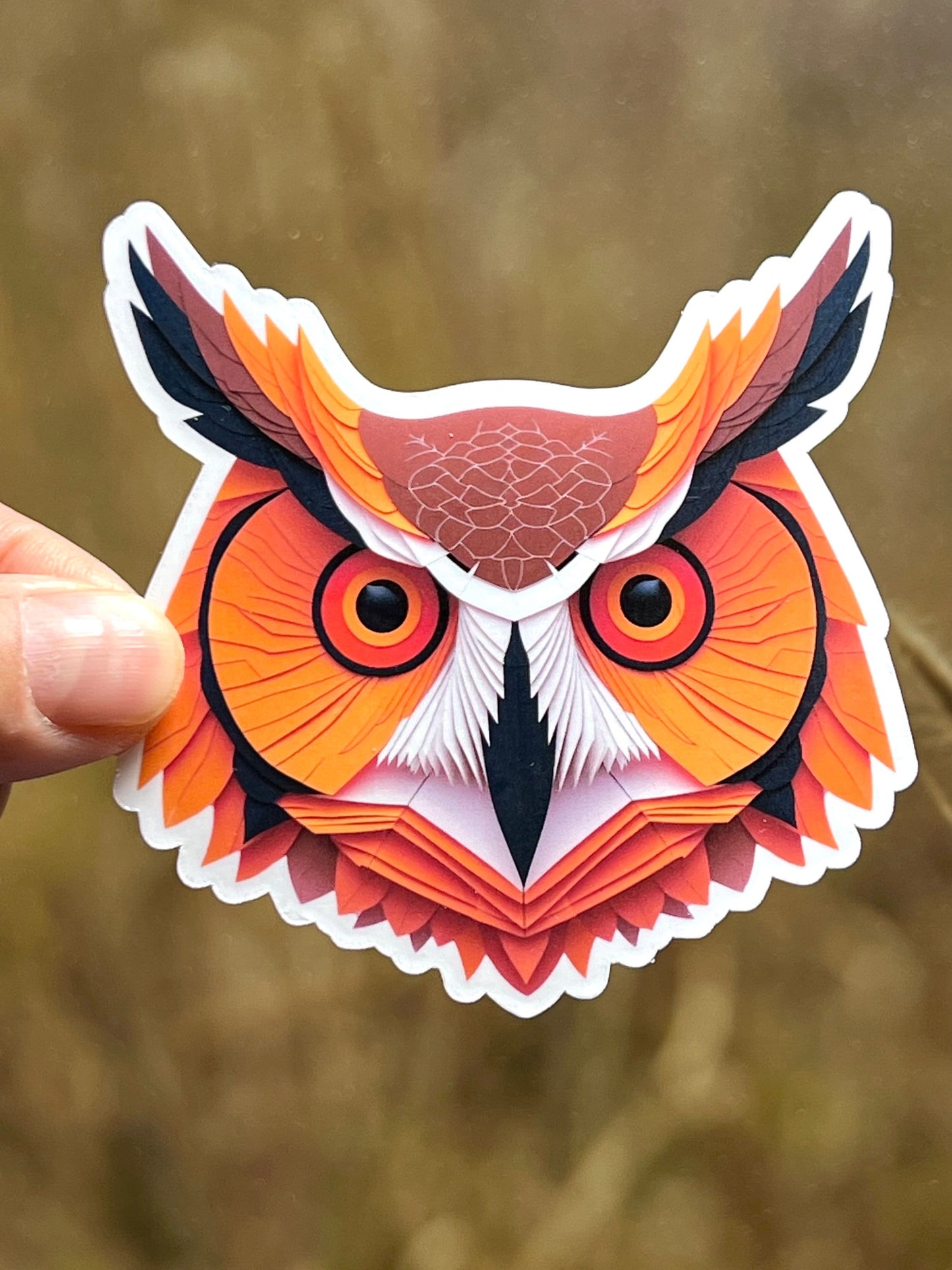Great Horned Owl Vinyl Sticker
