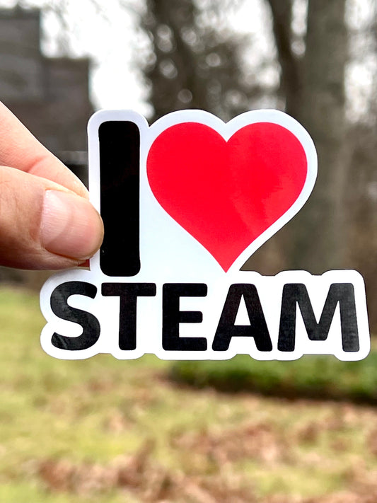 I love STEAM Sticker | I Heart STEAM Vinyl Sticker | STEAM Teacher Gift