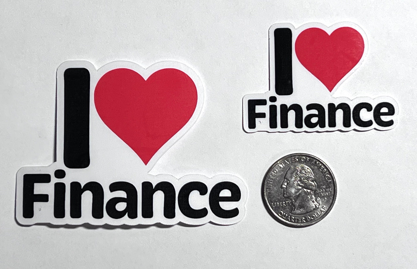 I Heart Finance Vinyl Sticker image 2