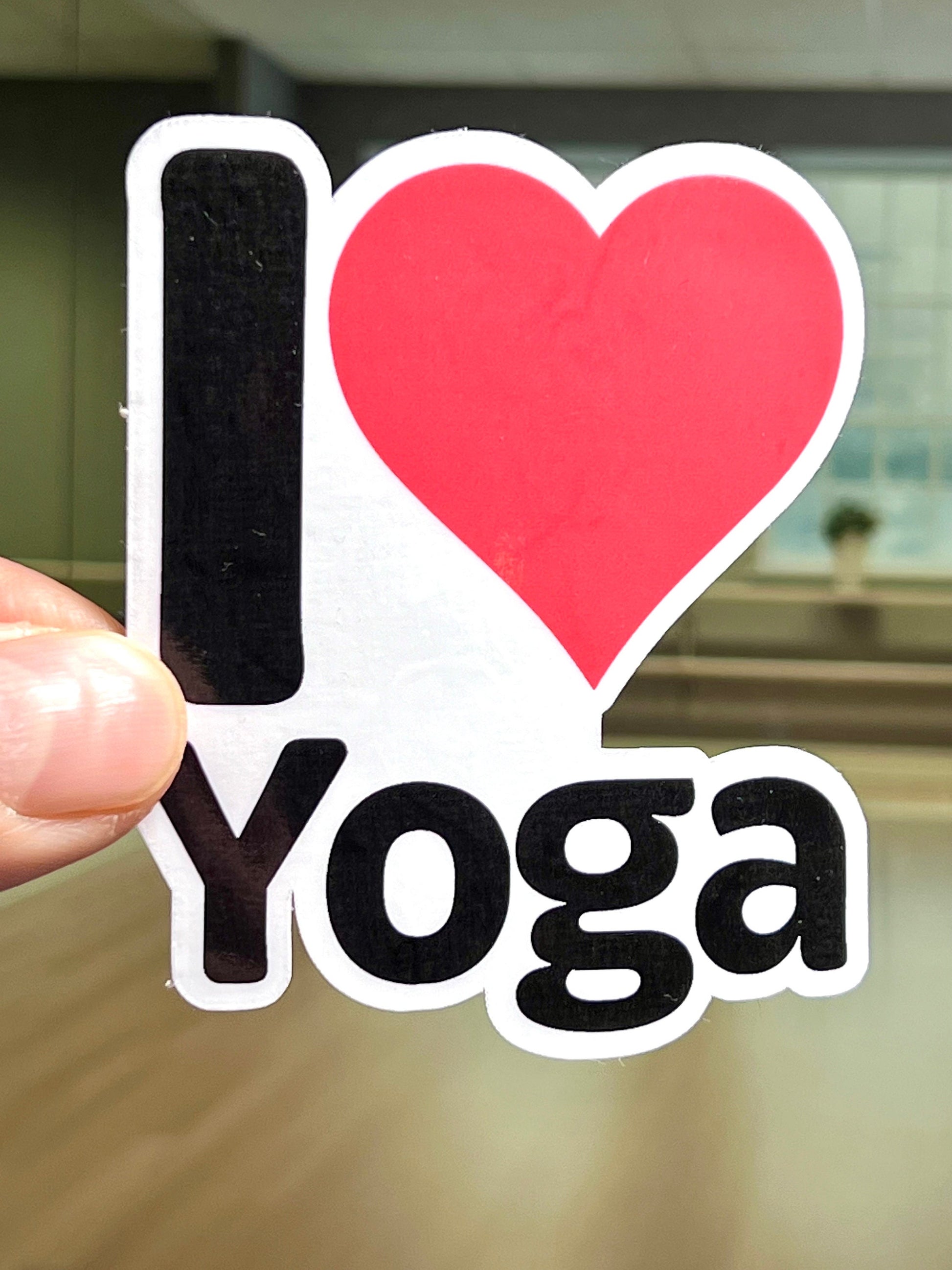 I Heart Yoga Vinyl Sticker