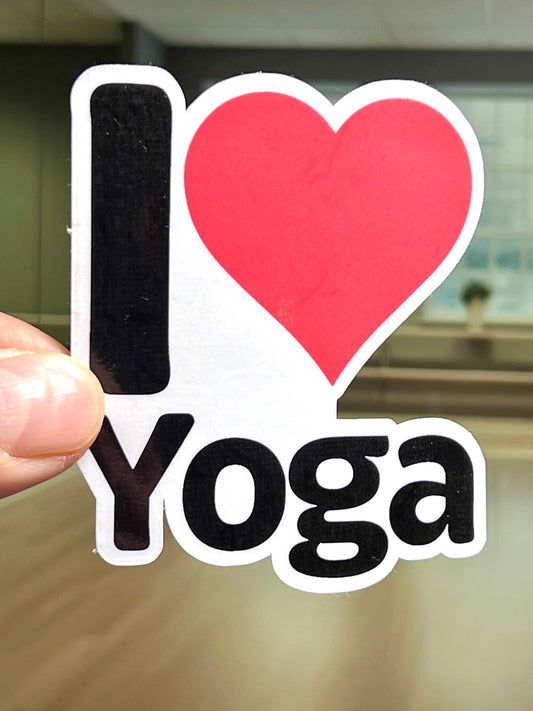 I Heart Yoga Vinyl Sticker